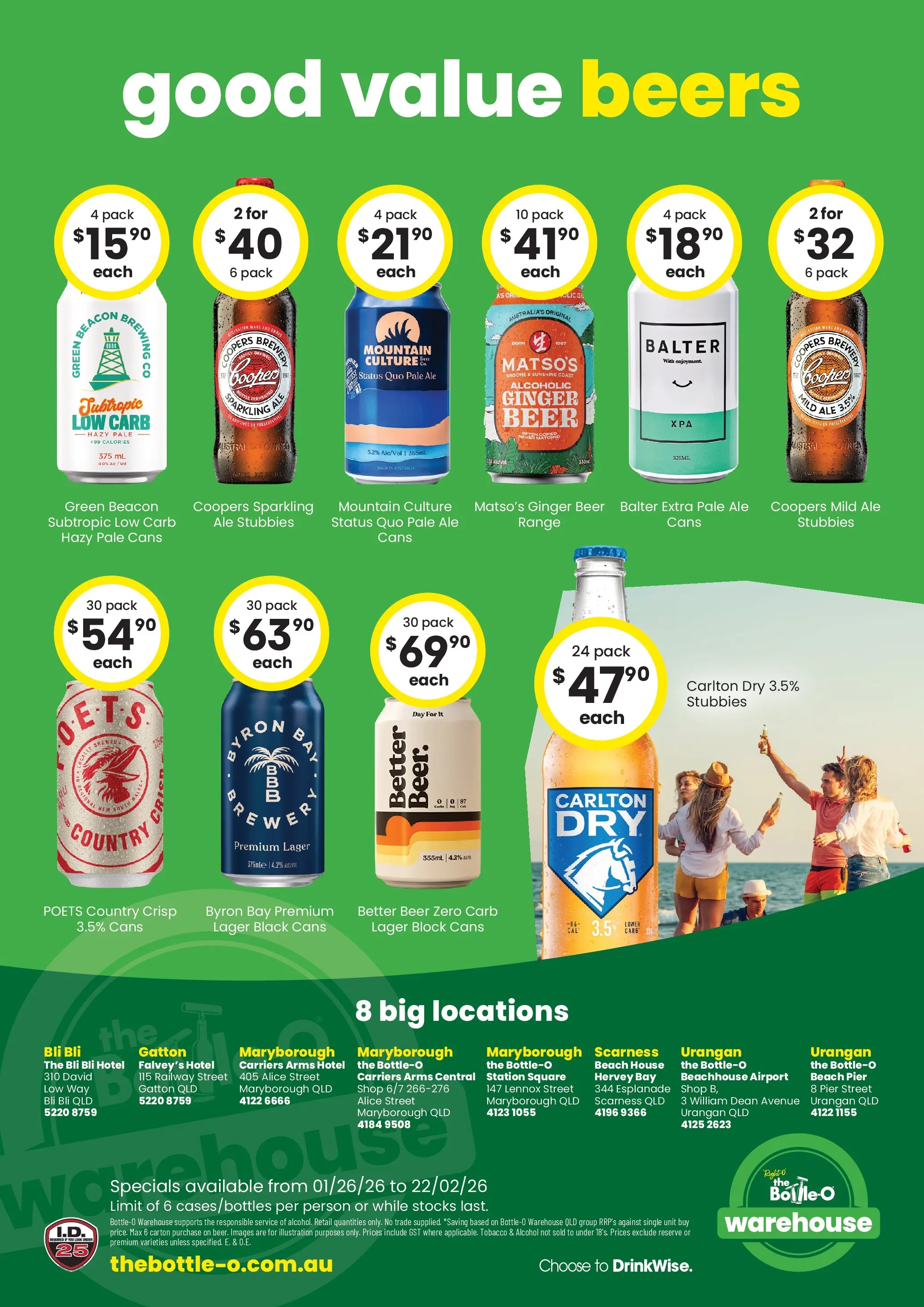 The Bottle-O - Good Value Booze, For Good Value People. 26/01 - 25/01/2026 > weekly / monthly specials | Page: 6 | Products: Ginger, Beer