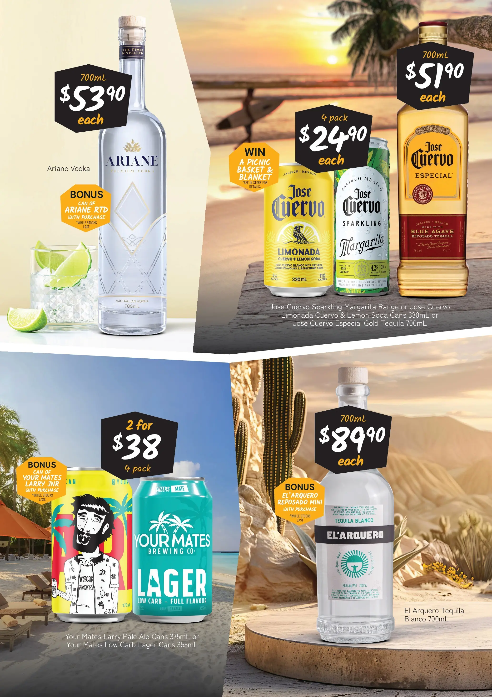 Cellarbrations - Good Shout! QLD SS 26/01 - 25/01/2026 > weekly / monthly specials | Page: 2 | Products: Basket, Vodka, Lime, Blanket