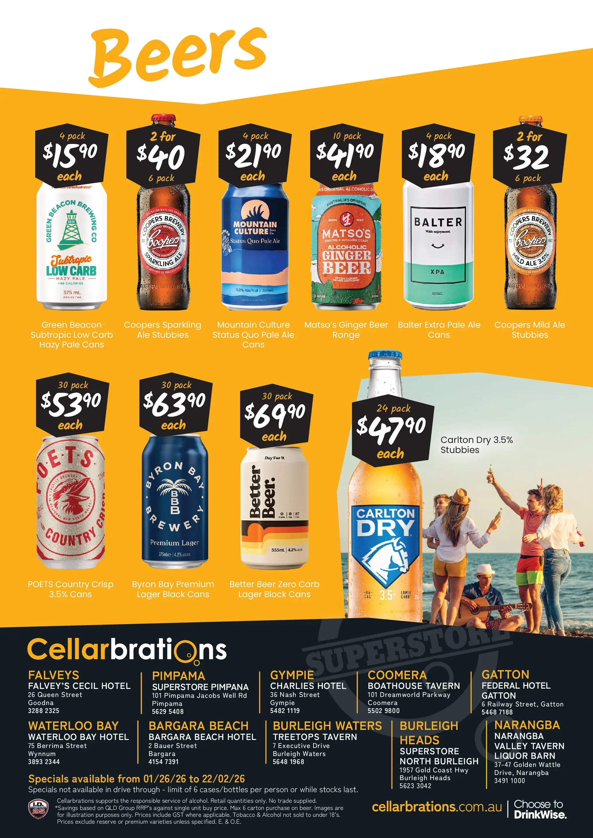 Cellarbrations - Good Shout! QLD SS 26/01 - 25/01/2026 > weekly / monthly specials | Page: 6 | Products: Ginger, Beer
