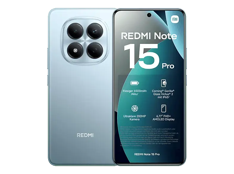 Xiaomi Redmi Note 15 Pro, LTE, 512 GB, Glacier Blue, Dual SIM