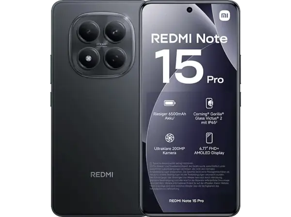 Xiaomi Redmi Note 15 Pro, LTE, 256 GB, Black, Dual SIM