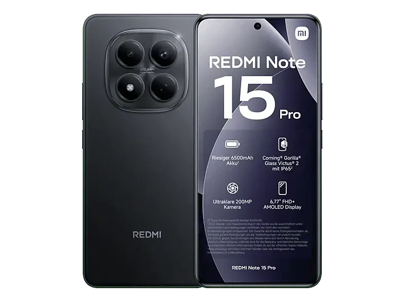 Xiaomi Redmi Note 15 Pro, LTE, 512 GB, Black, Dual SIM