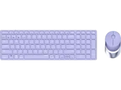 RAPOO 9750M Desktop Set, Multi-Mode, Bluetooth/USB 2.4GHz, qwertz, 1600dpi, Violett