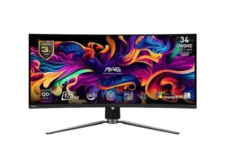 MSI MAG 341CQPDE QD OLED 34 Zoll Curved Gaming Monitor, UWQHD, 0,03 ms Reaktionszeit, 250 cd/m&sup2;, 175 Hz, Schwarz