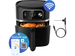 Philips HD9880/90 Airfryer 7000 Series Kombi XXL Hei&szlig;luftfritteuse inkl. integrierten Lebensmittelthermometer 2 kg, 2200 Watt, Schwarz