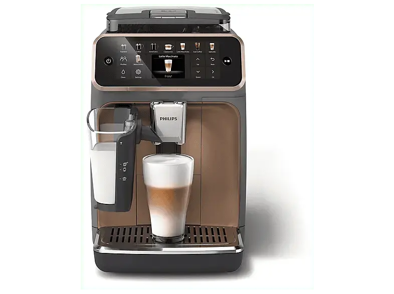 Philips EP5544/80 Series 5500 Kaffeevollautomat (Grau/Rosegold, Keramikmahlwerk, 15 bar, integrierter Milchbeh&auml;lter)