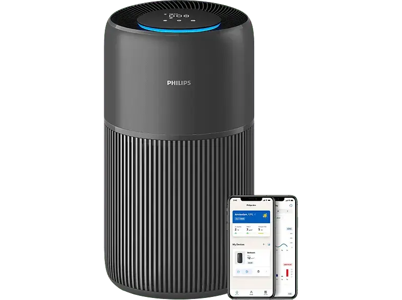 Philips AC2221/13 PureProtect Quiet 2200 Series Intelligenter Luftreiniger Schwarz (28 Watt, Raumgr&ouml;&szlig;e: 109 m&sup2;)