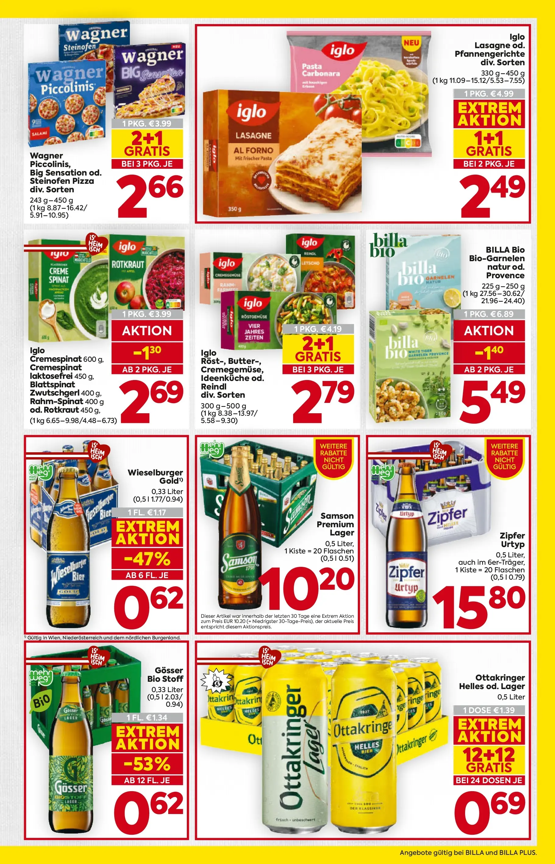 Billa - BILLA: Flugblatt gültig bei BILLA & BILLA PLUS ab 28.01.2026 - Angebote, Prospekt | Seite: 15 | Produkte: Butter, Salami, Pizza, Bier