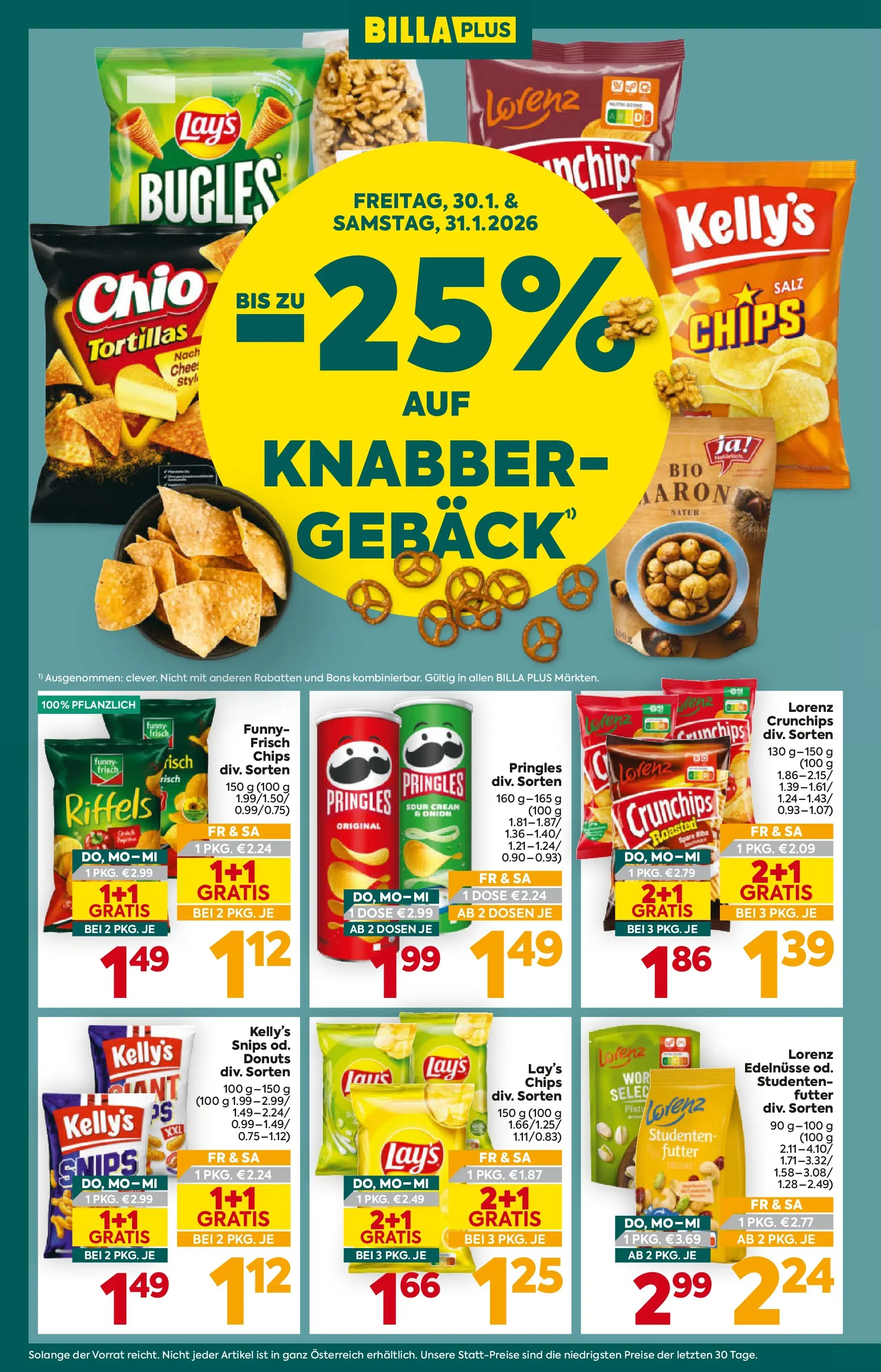 Billa Plus - BILLA PLUS: Flugblatt Oberösterreich von 28.01.2026 - Aktuelle Angebote | Seite: 2 | Produkte: Chips, Salz