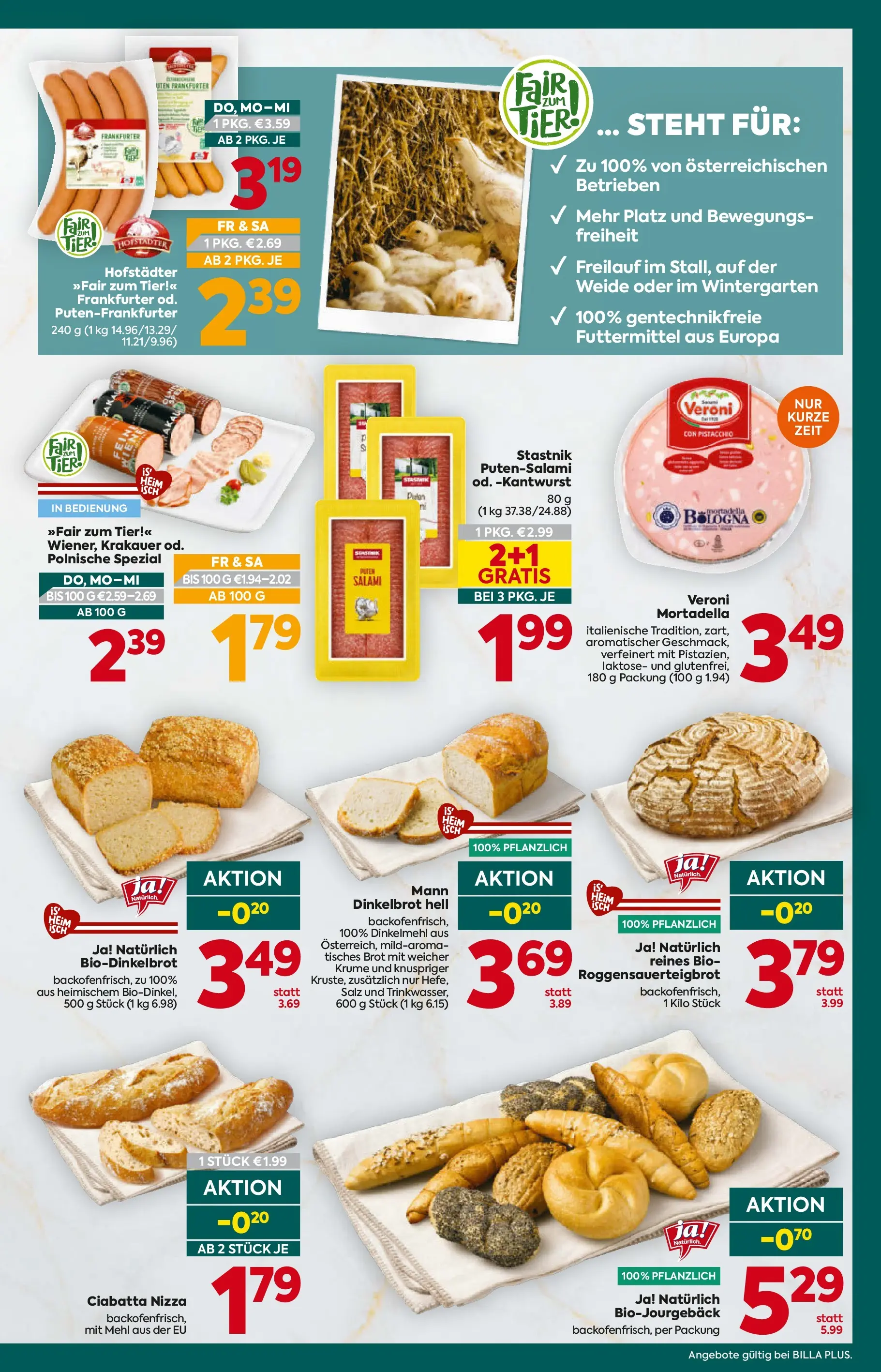 Billa Plus - BILLA PLUS: Flugblatt Oberösterreich von 28.01.2026 - Aktuelle Angebote | Seite: 13 | Produkte: Salz, Brot, Salami