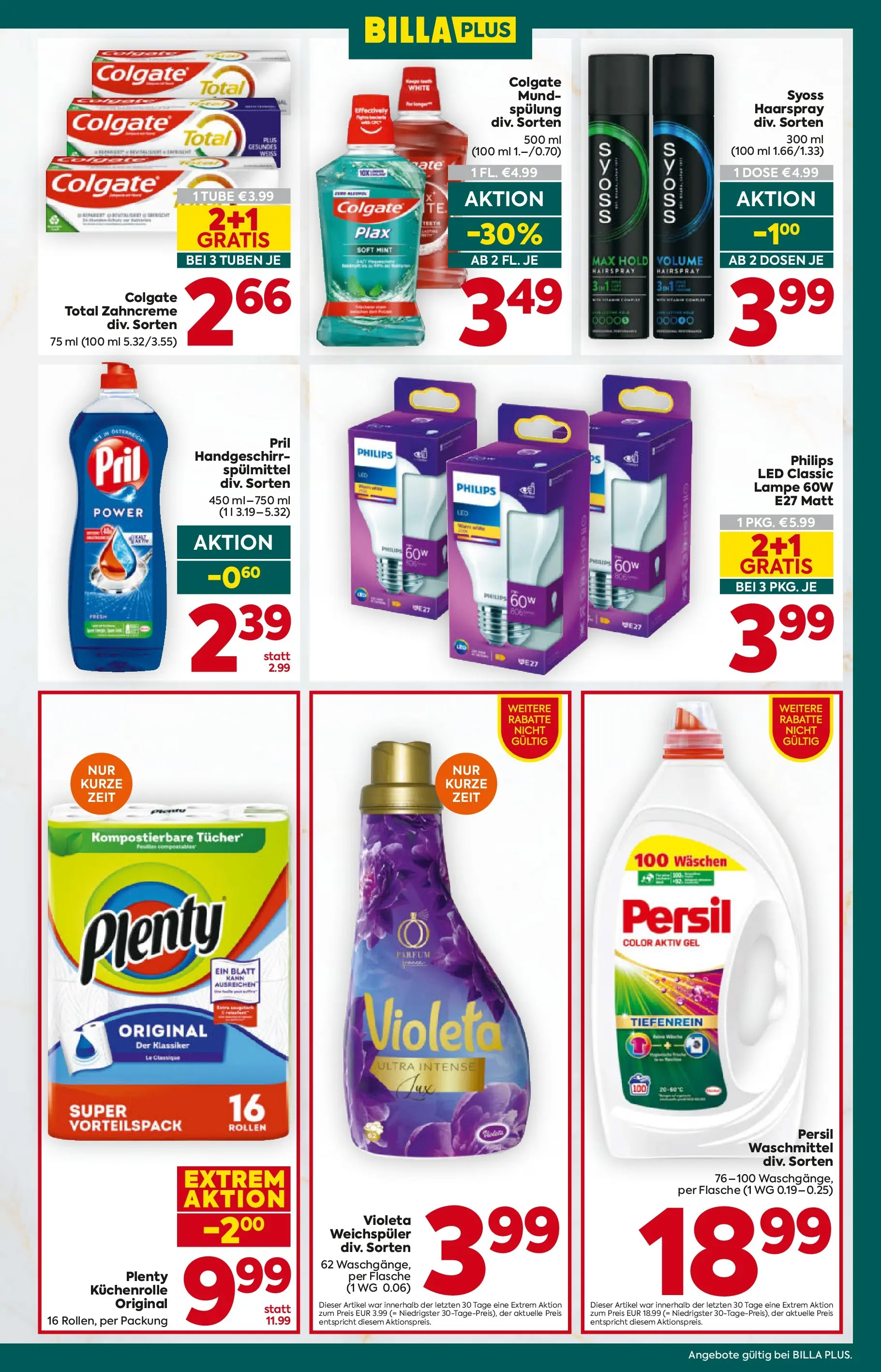 Billa Plus - BILLA PLUS: Flugblatt Oberösterreich von 28.01.2026 - Aktuelle Angebote | Seite: 19 | Produkte: Spülung, Haarspray, Weichspüler, Waschmittel