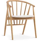 JYSK JYSK Кухненски стол LYKSBORG цвят натурален дъб/св.кремав текстил