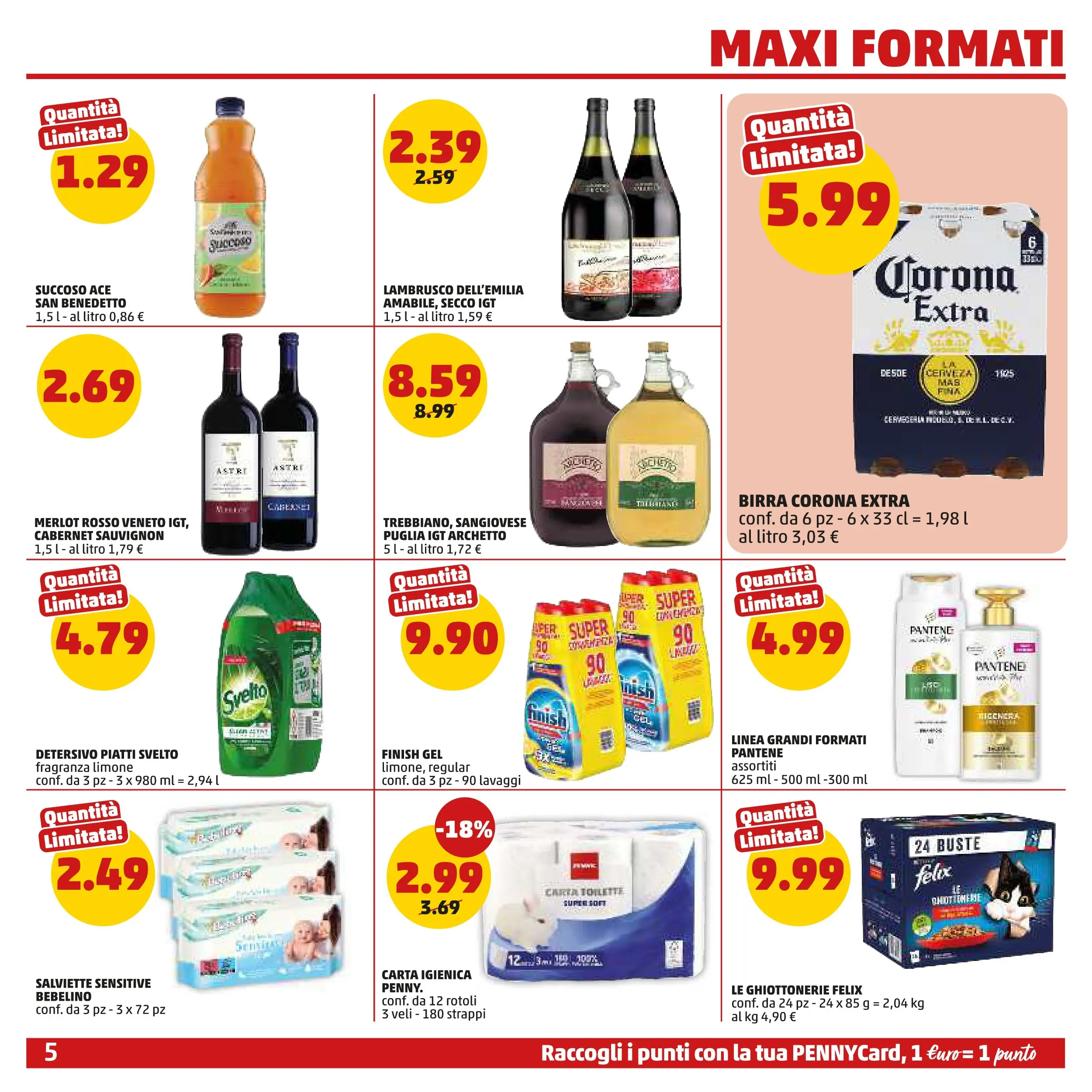 Volantino PENNY dal 28/01/2026 anteprima > (PENNY - Dal 29 gennaio all'8 febbraio) | Pagina: 5 | Prodotti: Carta igienica, Birra, Limone, Fragranza