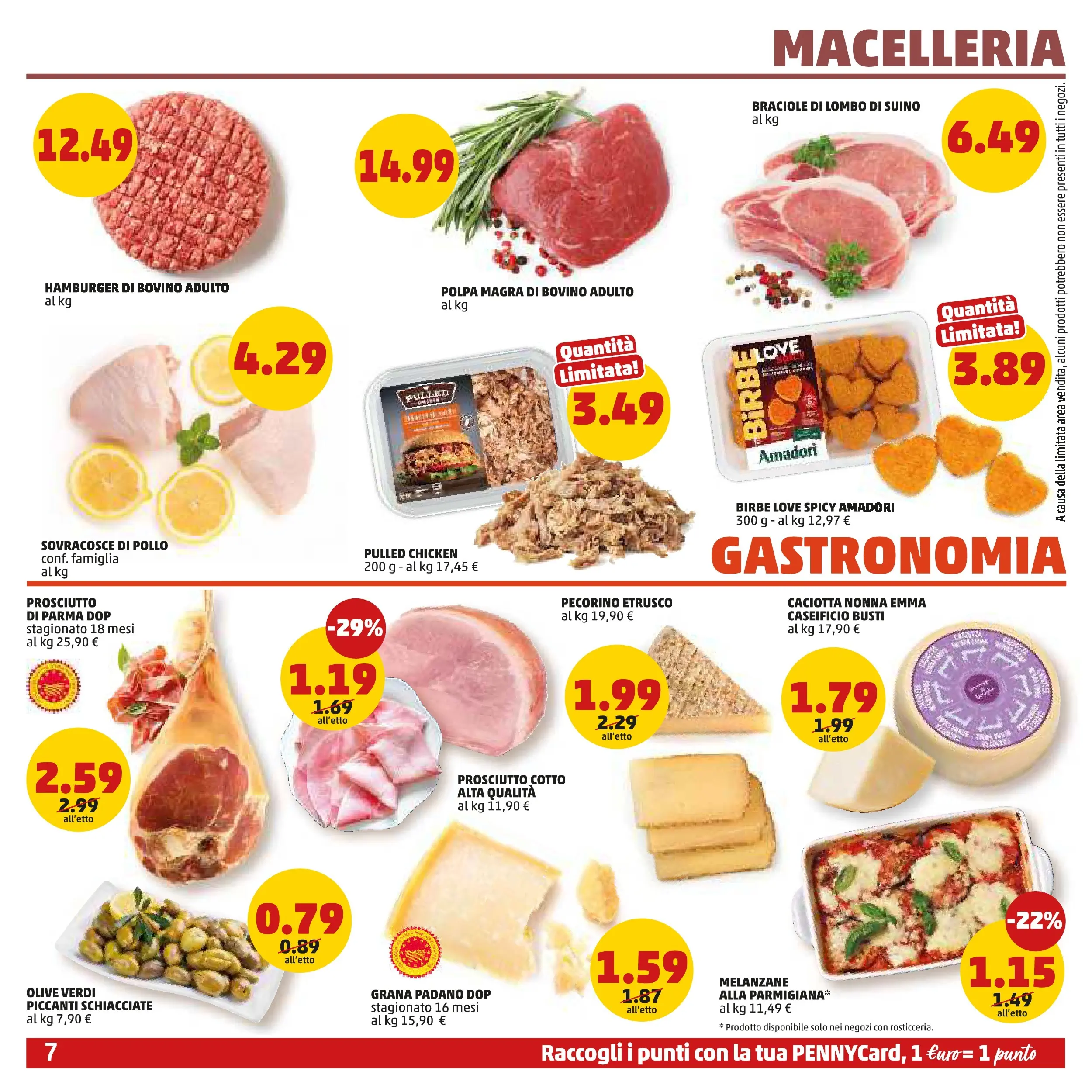 Volantino PENNY dal 29/01/2026 anteprima > (PENNY - Dal 29 gennaio all'8 febbraio) | Pagina: 7 | Prodotti: Pollo, Prosciutto, Grana Padano, Pecorino