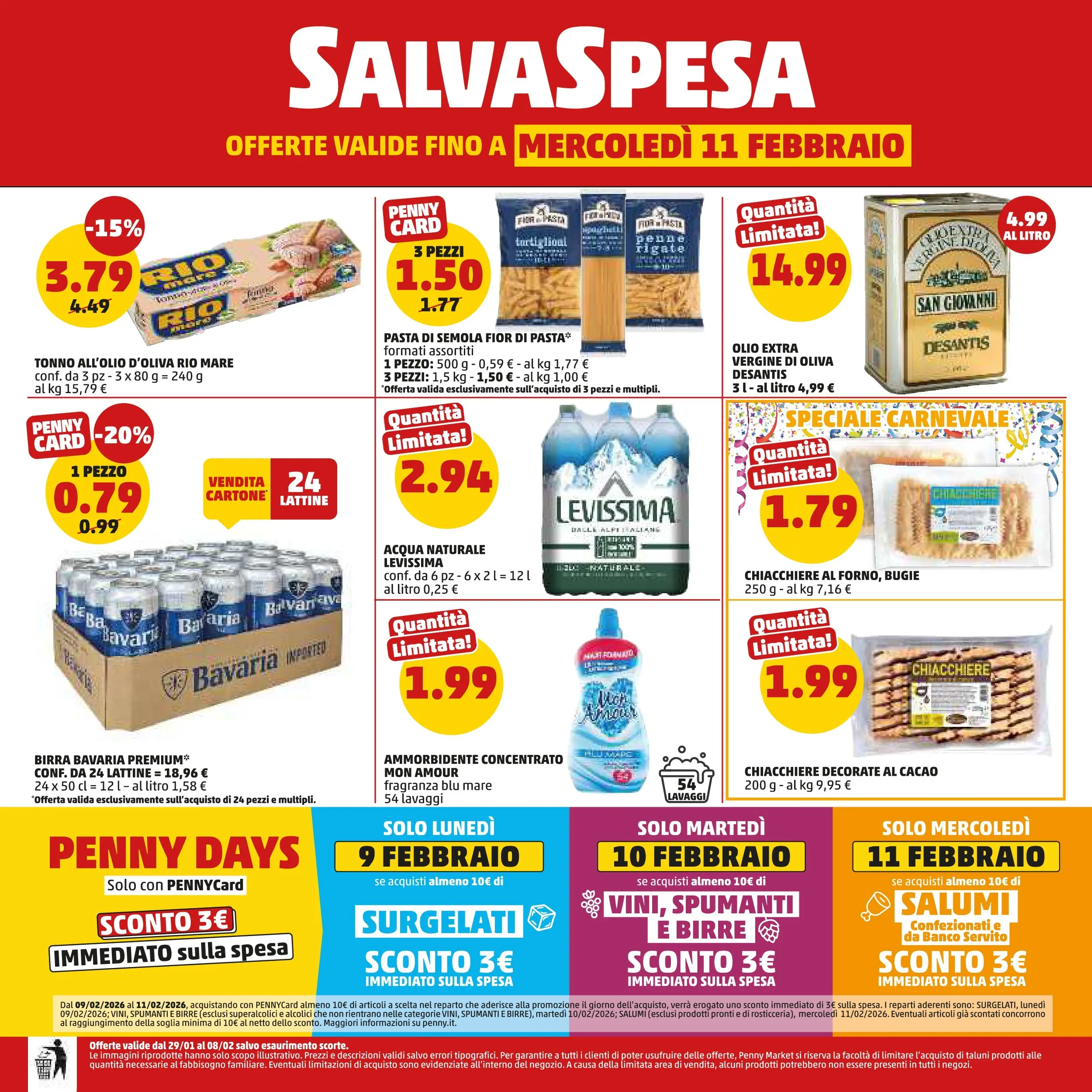 Volantino PENNY dal 28/01/2026 anteprima > (PENNY - Dal 29 gennaio all'8 febbraio) | Pagina: 20 | Prodotti: Acqua, Olio, Pasta, Tonno