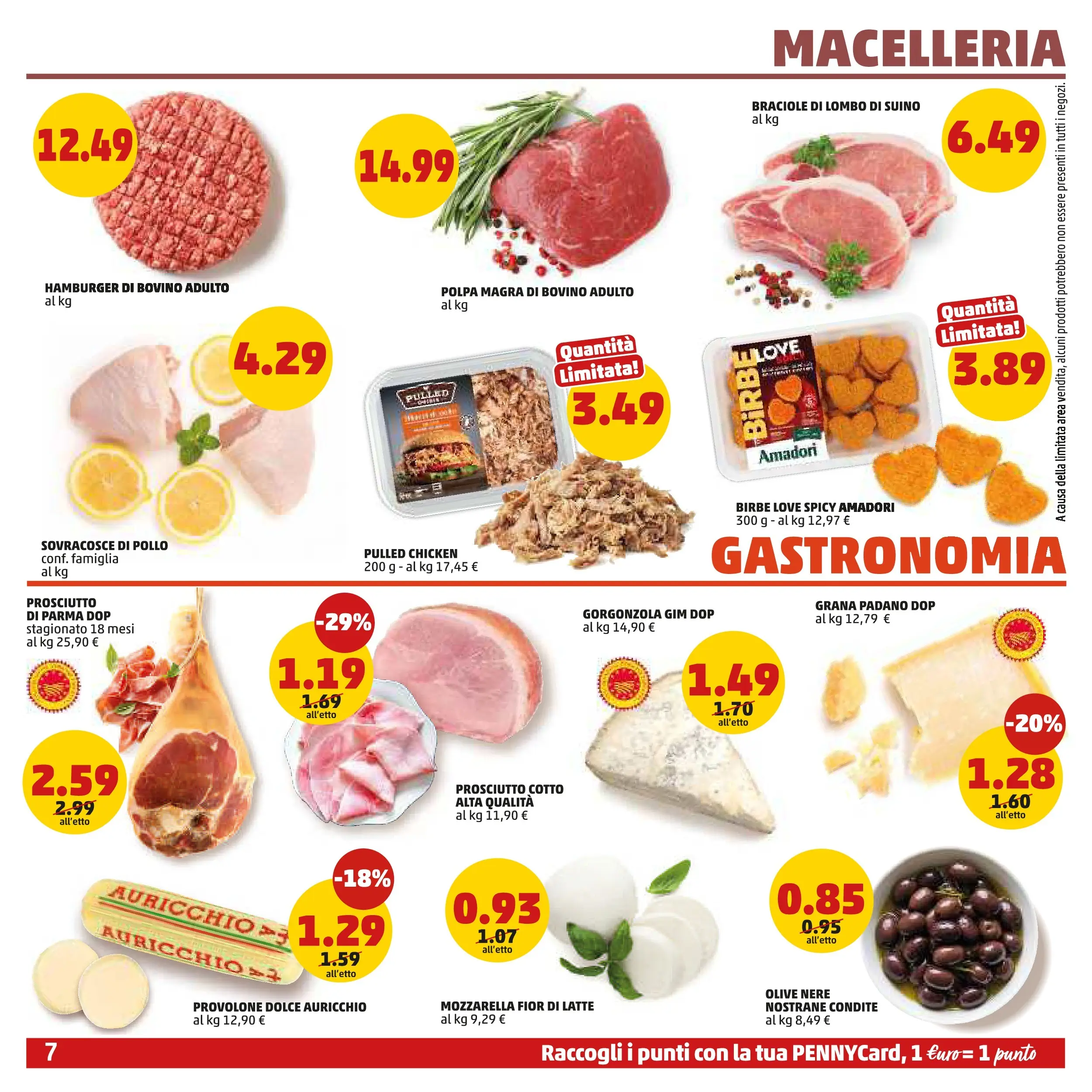 Volantino PENNY dal 28/01/2026 anteprima > (PENNY - Dal 29 gennaio all'8 febbraio) | Pagina: 7 | Prodotti: Bovino, Pollo, Mozzarella, Hamburger