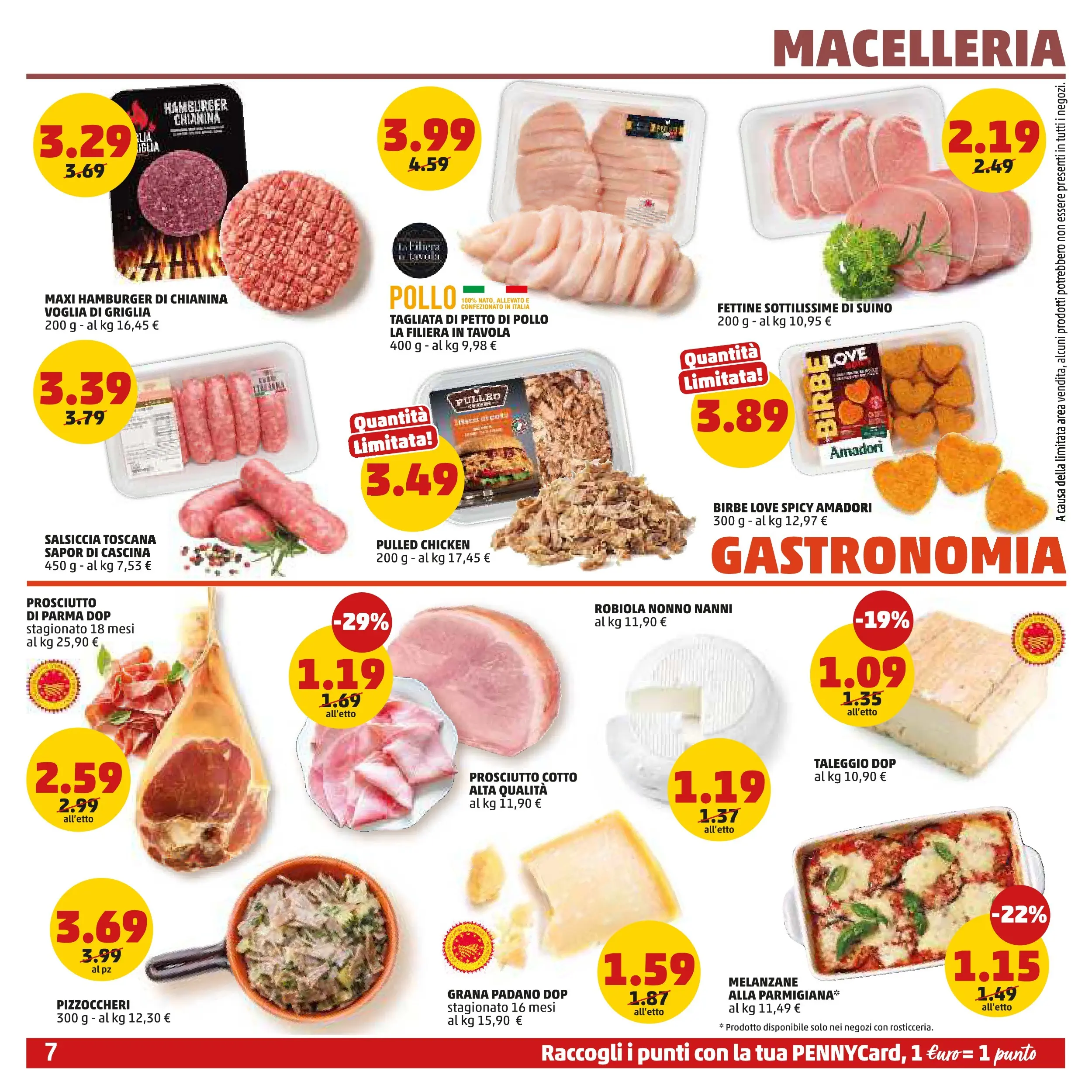 Volantino PENNY dal 28/01/2026 anteprima > (PENNY - Dal 29 gennaio all'8 febbraio) | Pagina: 7 | Prodotti: Prosciutto di Parma, Prosciutto, Grana Padano, Griglia