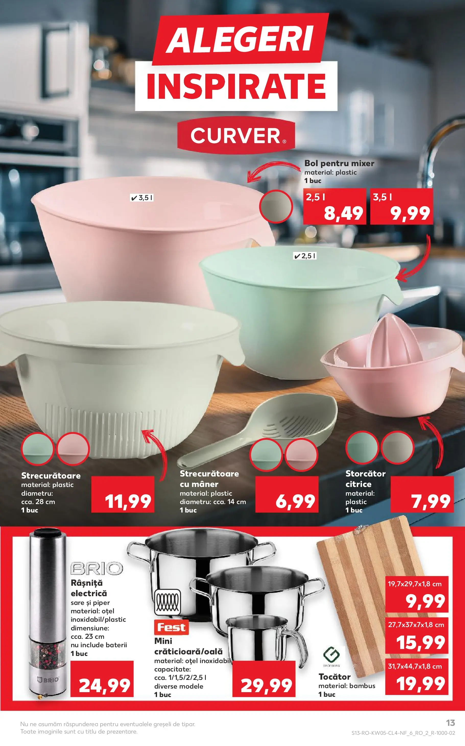 Catalog Kaufland - Domnesti 27.01.2026 - Revista si Oferta | Pagină: 13 | Produse: Mixer, Bol, Baterii, Tocător