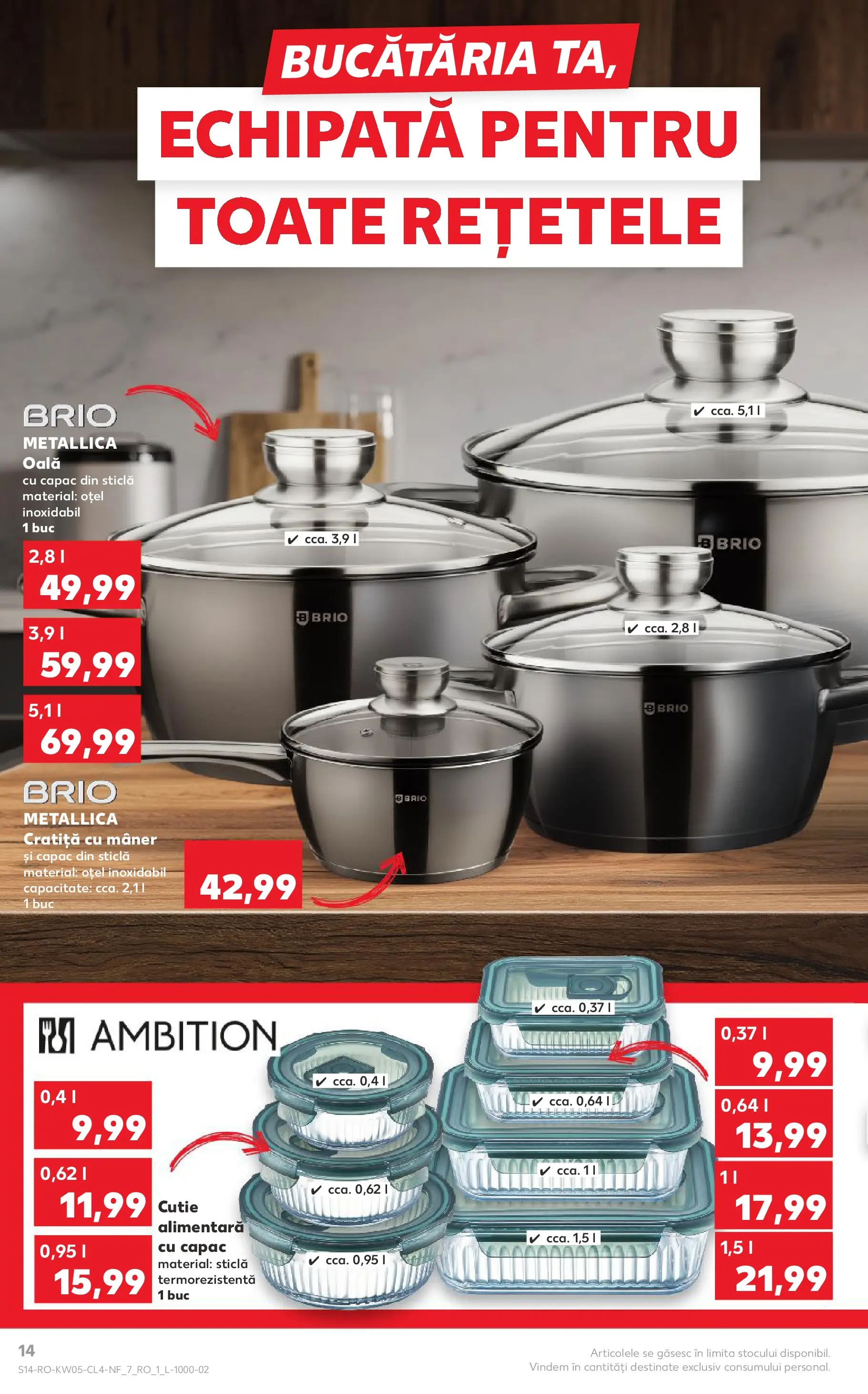 Catalog Kaufland - Domnesti 27.01.2026 - Revista si Oferta | Pagină: 14 | Produse: Cratiță, Oală, Mâner, Cutie