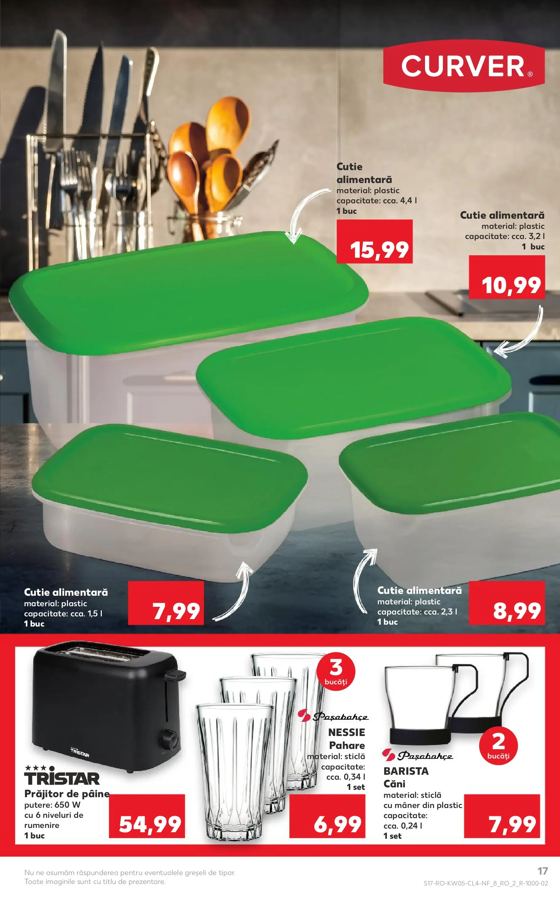 Catalog Kaufland - Domnesti 27.01.2026 - Revista si Oferta | Pagină: 17 | Produse: Pahare, Toaster, Mâner, Cutie