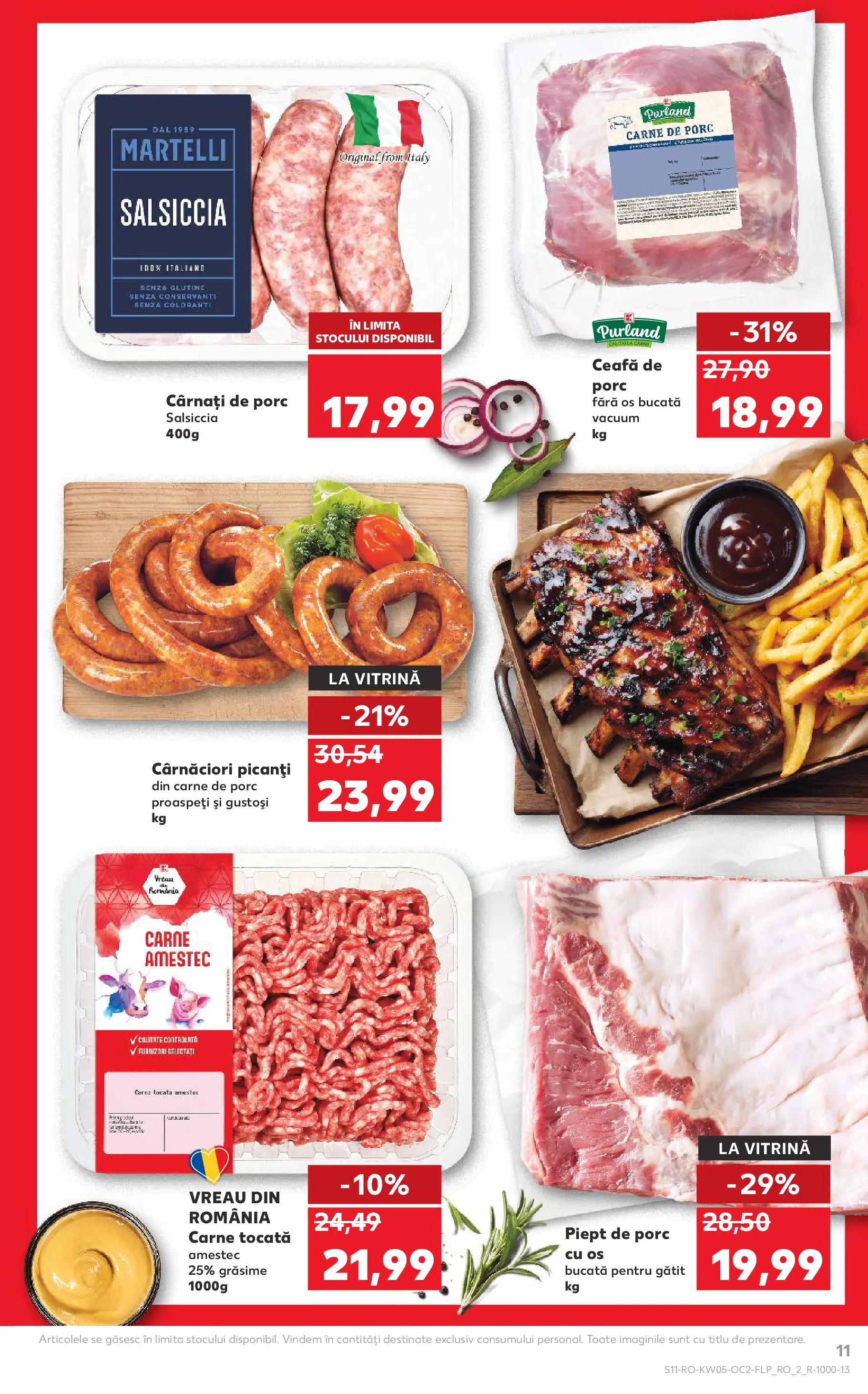 Catalog Kaufland - Domnesti 28.01.2026 - Revista si Oferta | Pagină: 11 | Produse: Keçeli kalem, Carne De Porc, Carne tocată, Cârnați