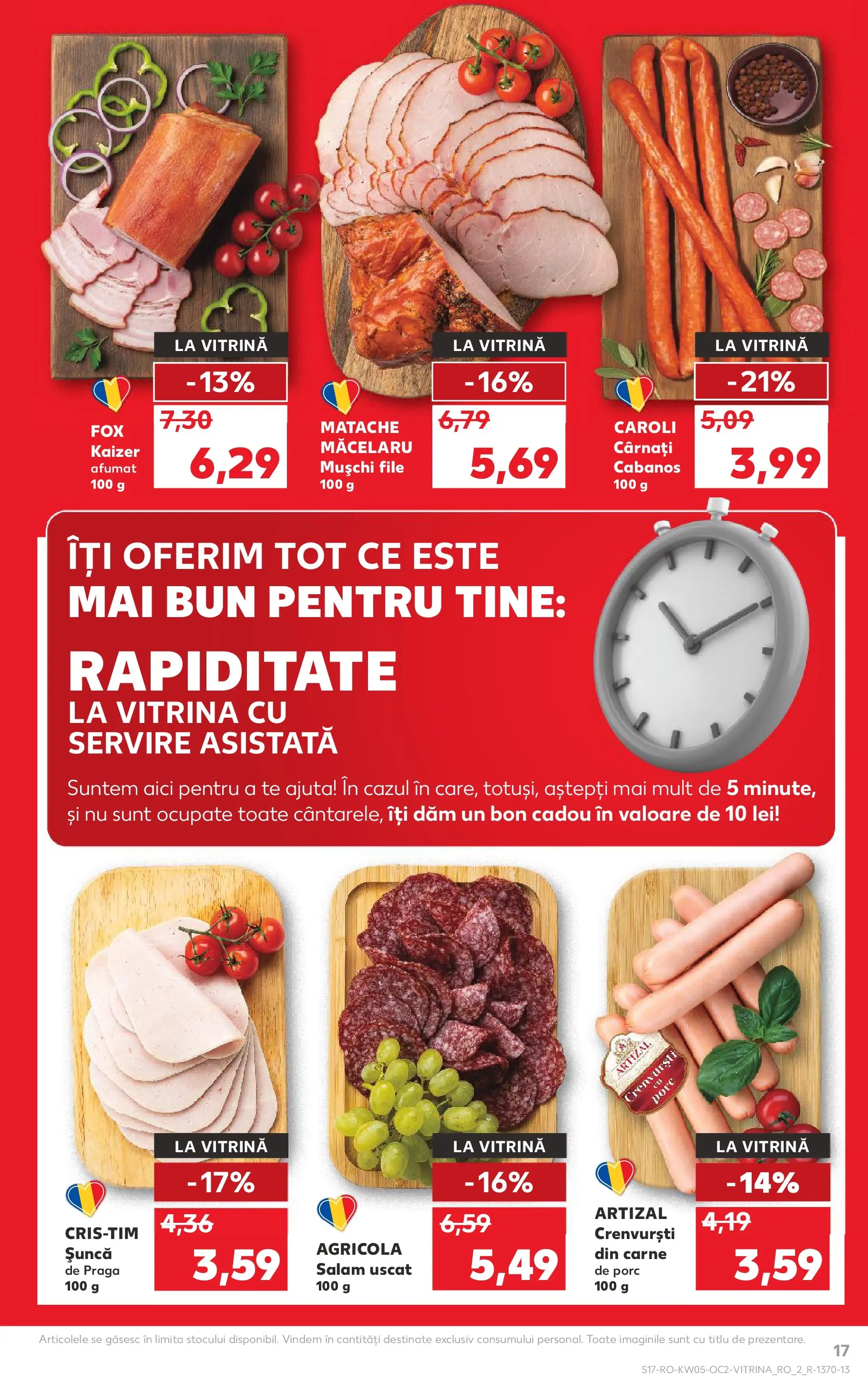 Catalog Kaufland - Slatina 28.01.2026 - Revista si Oferta | Pagină: 17 | Produse: Vitrină, Crenvurști, Salam, Carne De Porc