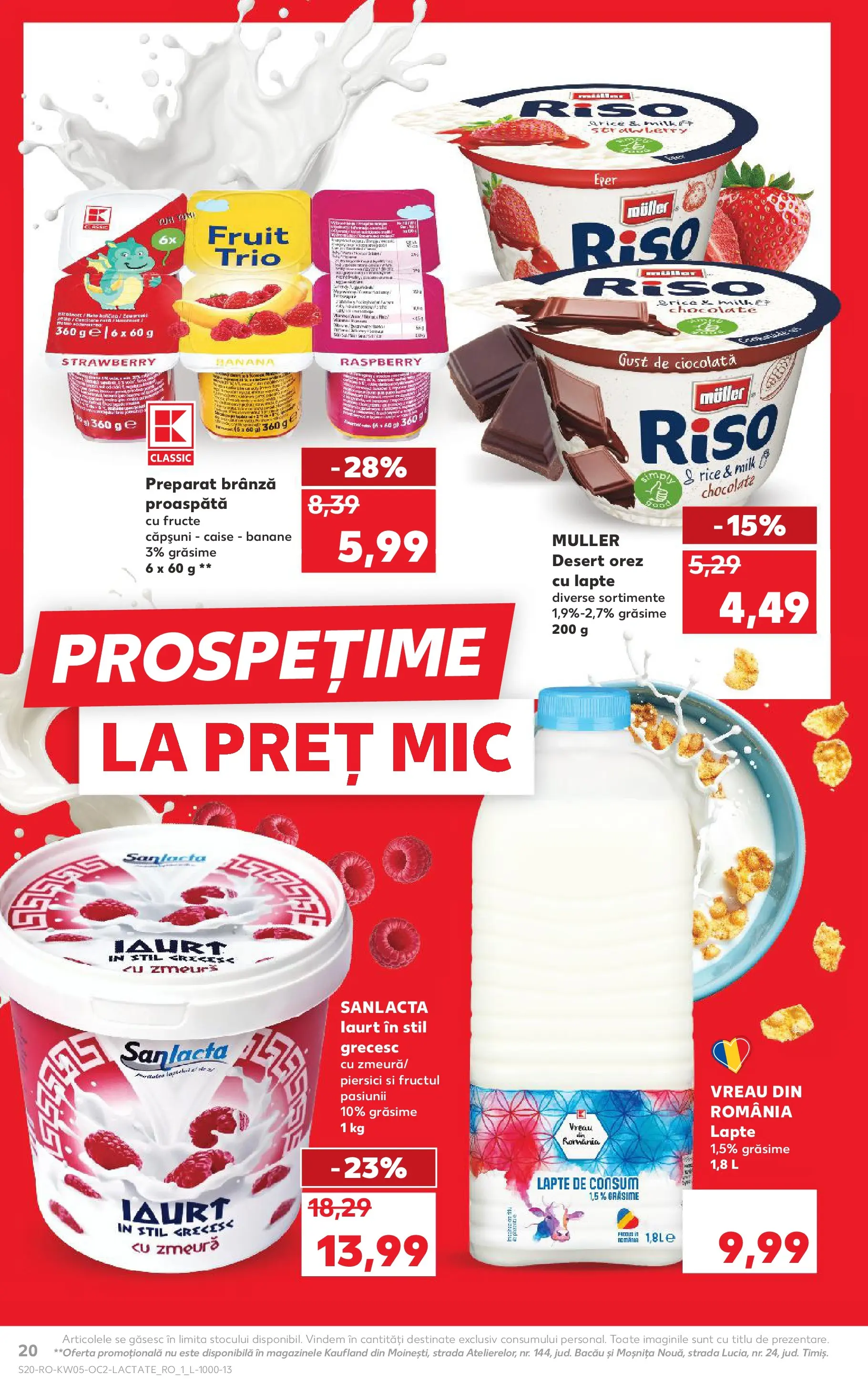 Catalog Kaufland - Domnesti 28.01.2026 - Revista si Oferta | Pagină: 20 | Produse: Lapte, Ciocolată, Căpșuni, Fructe