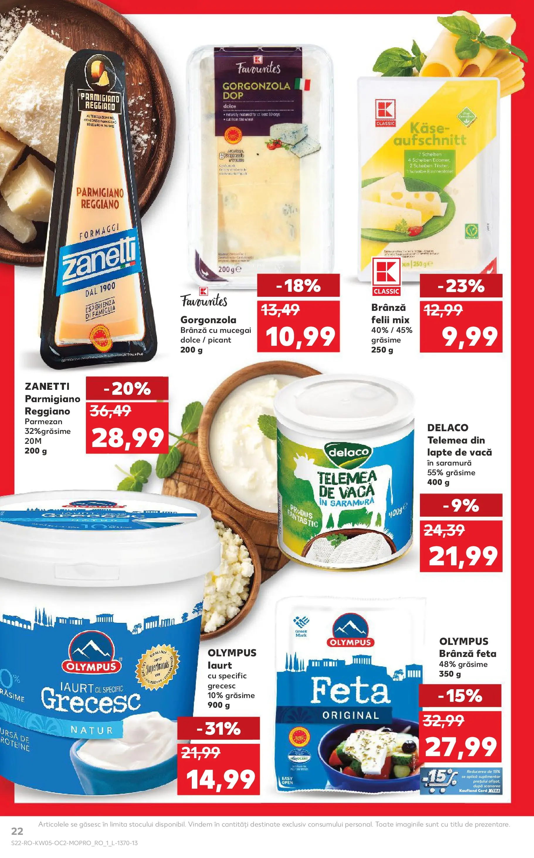 Catalog Kaufland - Slatina 28.01.2026 - Revista si Oferta | Pagină: 22 | Produse: Light Kedi Konservesi, Lapte, Brânză, Brânză cu mucegai