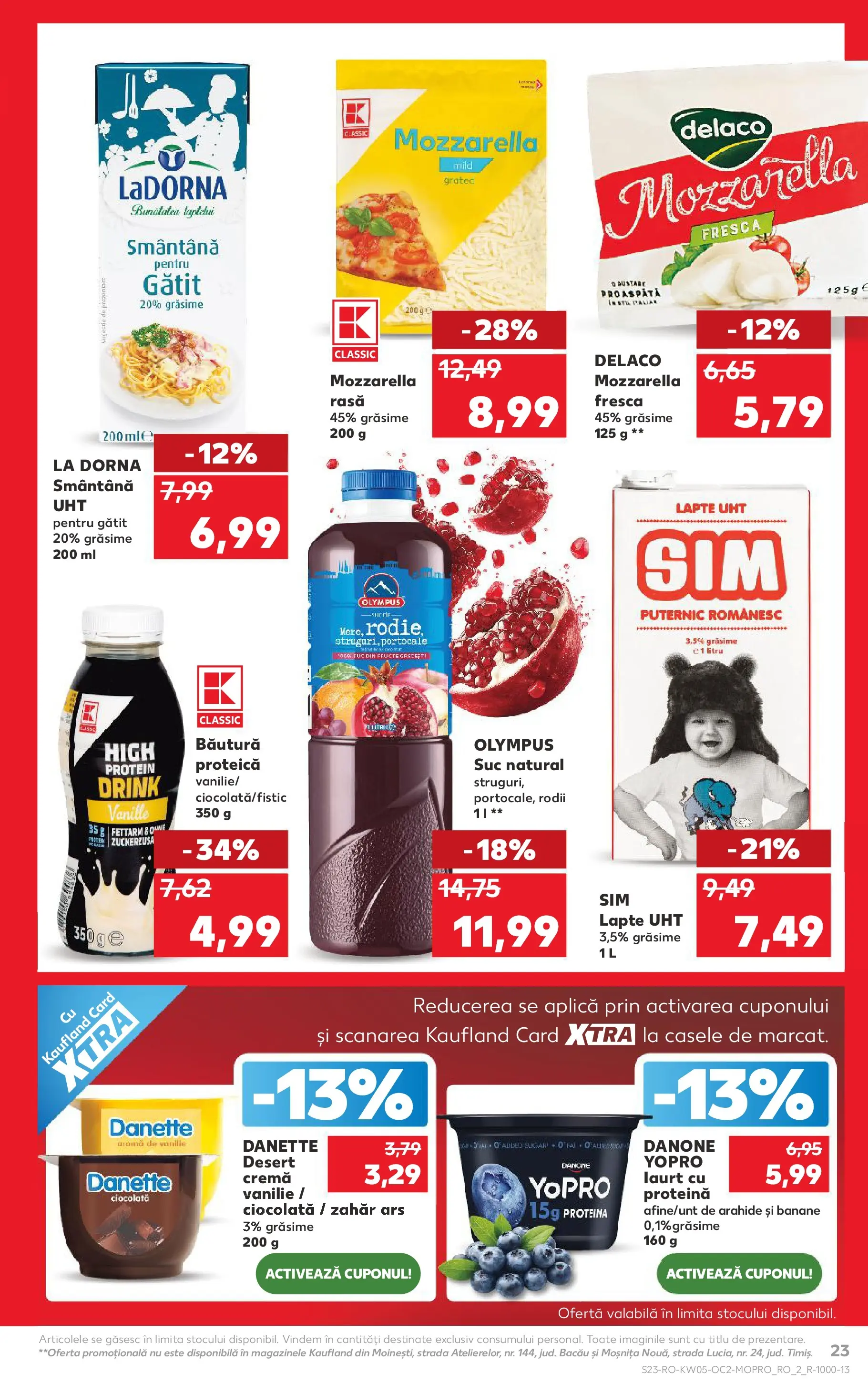 Catalog Kaufland - Domnesti 28.01.2026 - Revista si Oferta | Pagină: 23 | Produse: Ciocolată, Suc, Smântână, Fructe