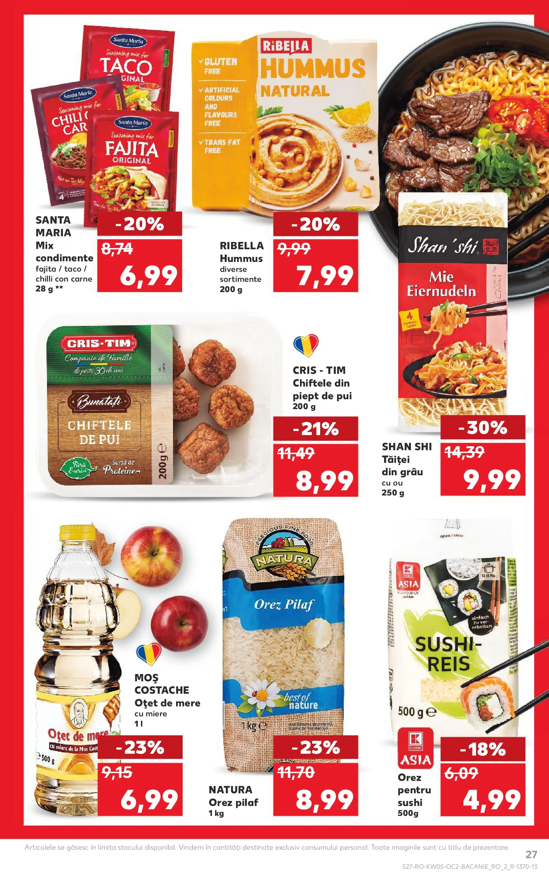 Catalog Kaufland - Slatina 28.01.2026 - Revista si Oferta | Pagină: 27 | Produse: Hacıyatmaz Kedi Oyuncağı, Sushi, Mere, Condimente