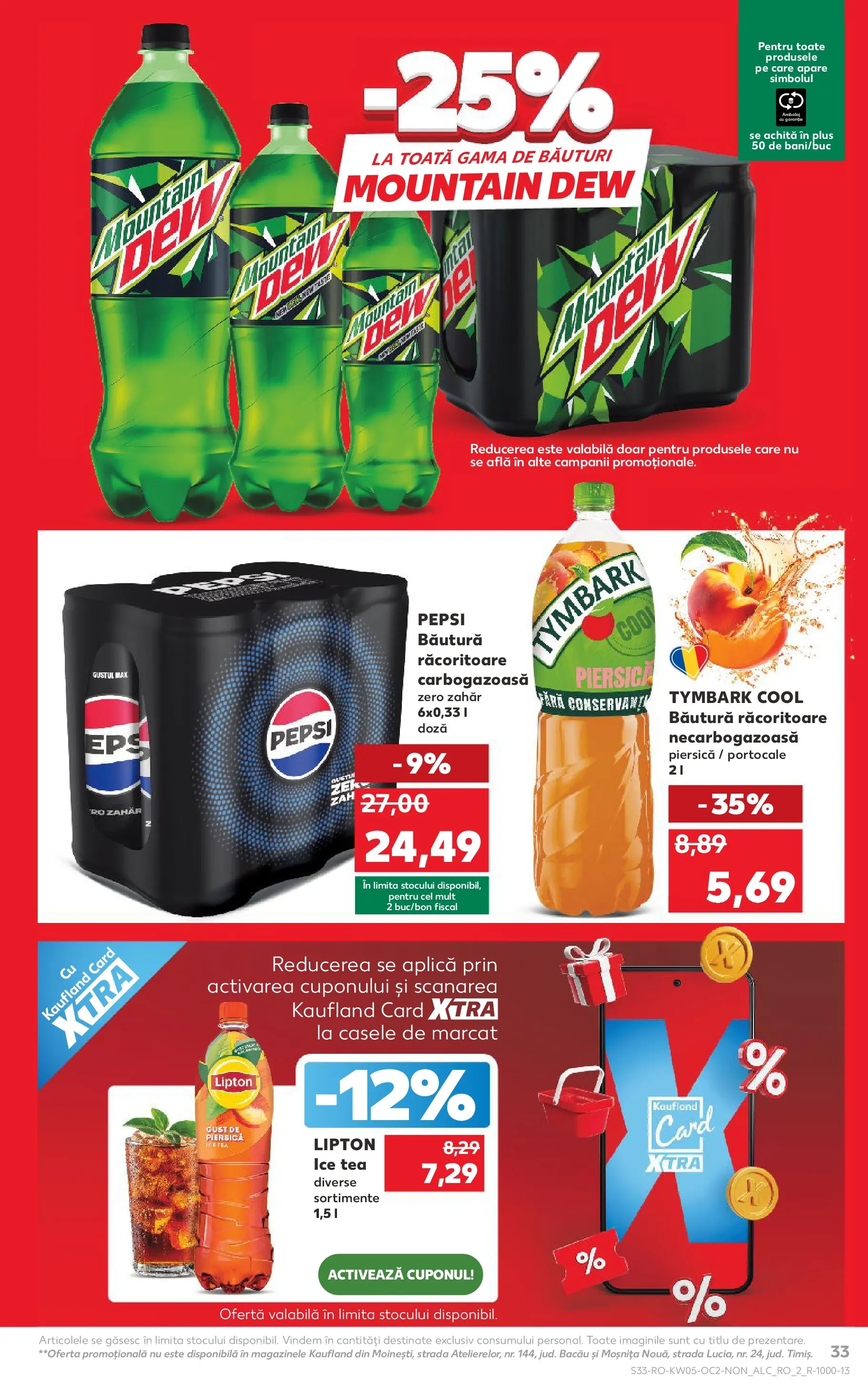 Catalog Kaufland - Domnesti 28.01.2026 - Revista si Oferta | Pagină: 33 | Produse: Piersică, Portocale, Ice tea, Zahăr