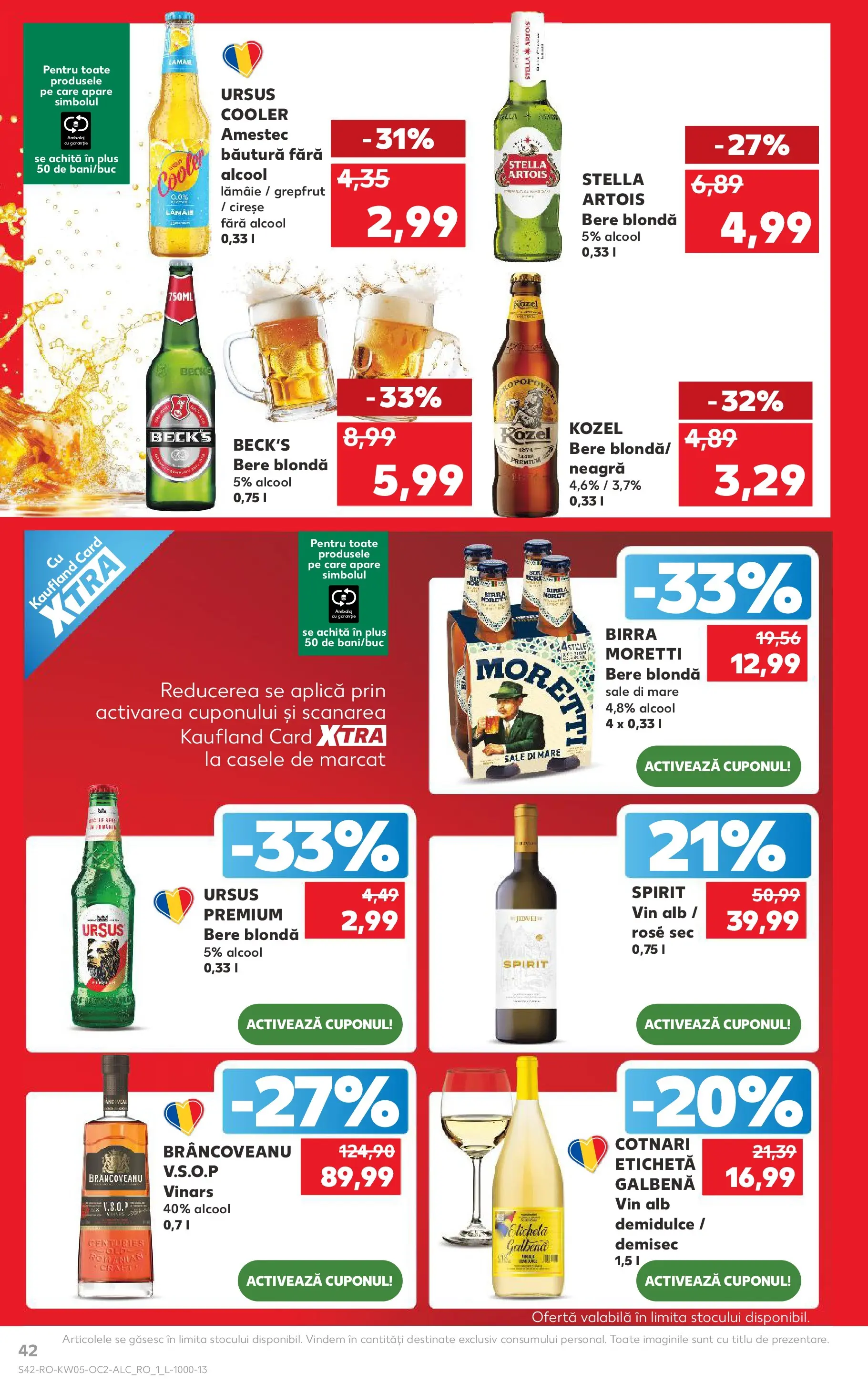 Catalog Kaufland - Domnesti 28.01.2026 - Revista si Oferta | Pagină: 42 | Produse: Vin, Bere, Grepfrut, Cireșe