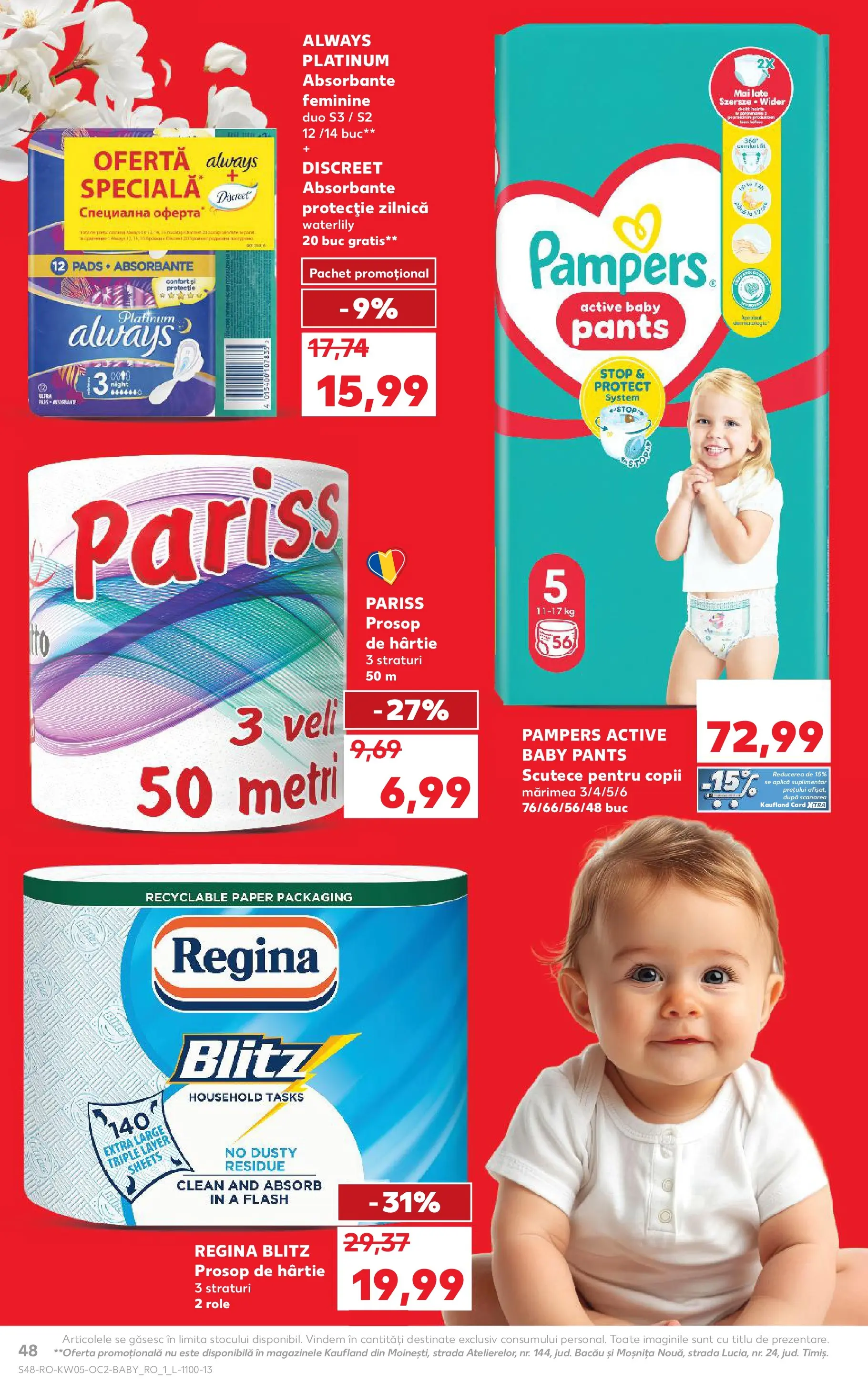 Catalog Kaufland - Viseu de Sus 28.01.2026 - Revista si Oferta | Pagină: 48 | Produse: Pomelo, Pirinç gevreği, Absorbante, Scutece