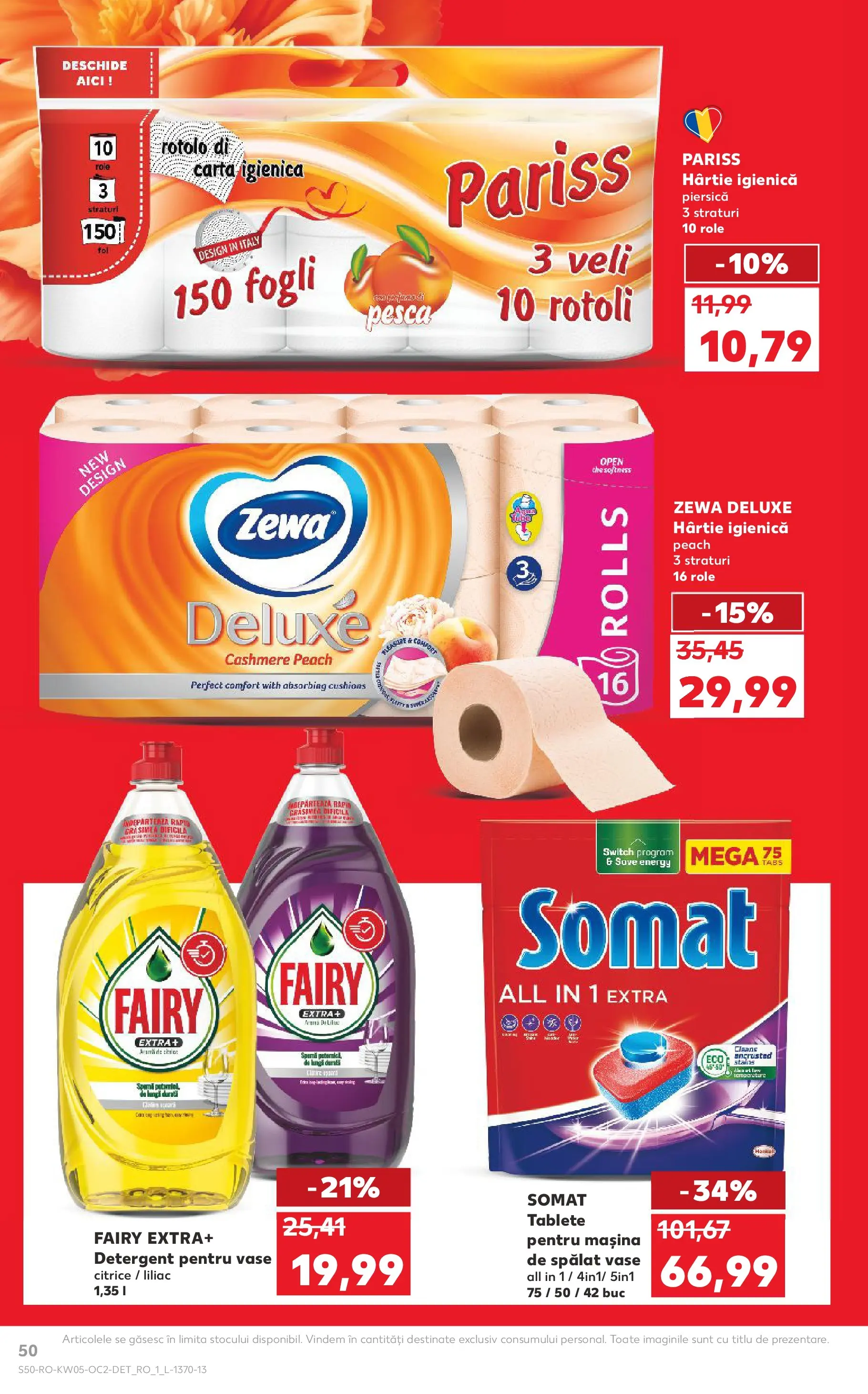 Catalog Kaufland - Slatina 28.01.2026 - Revista si Oferta | Pagină: 50 | Produse: Piersică, Mașină De Spălat, Mașină De Spălat Vase, Tablete pentru mașina de spălat