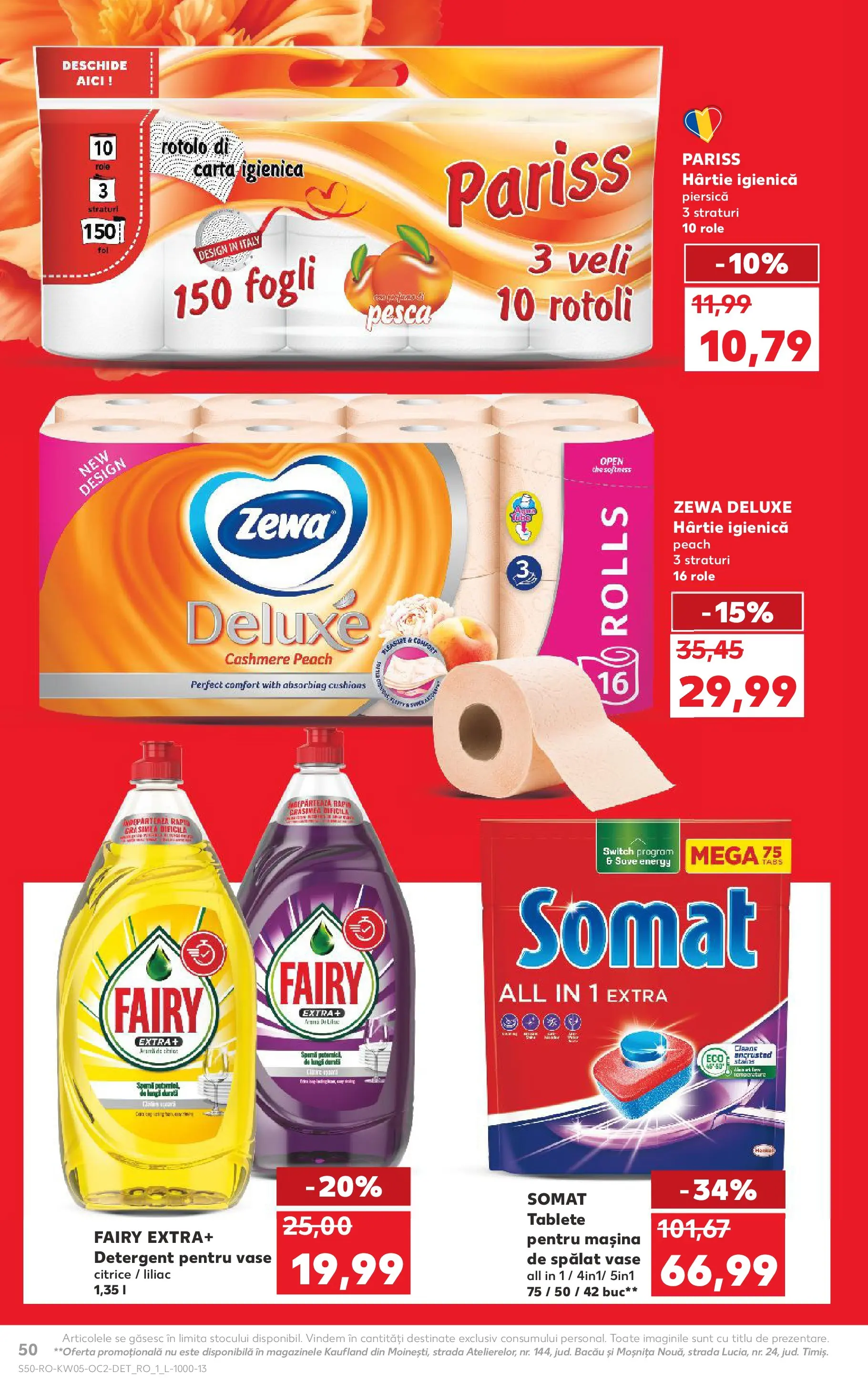 Catalog Kaufland - Domnesti 28.01.2026 - Revista si Oferta | Pagină: 50 | Produse: Mașină De Spălat, Mașină De Spălat Vase, Detergent, Tablete pentru mașina de spălat