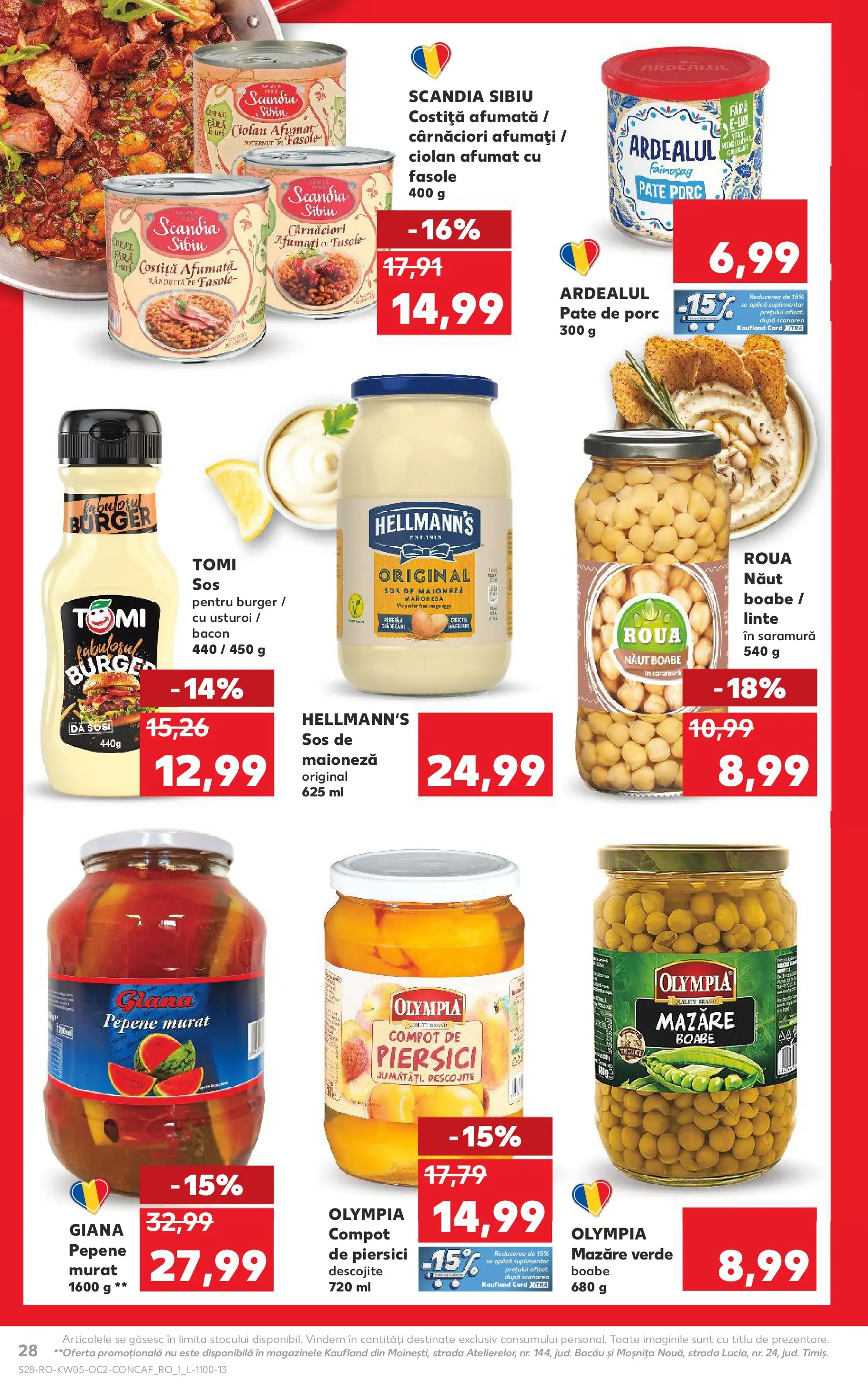 Catalog Kaufland - Arad 28.01.2026 - Revista si Oferta | Pagină: 28 | Produse: Pate, Compot, Sos, Usturoi