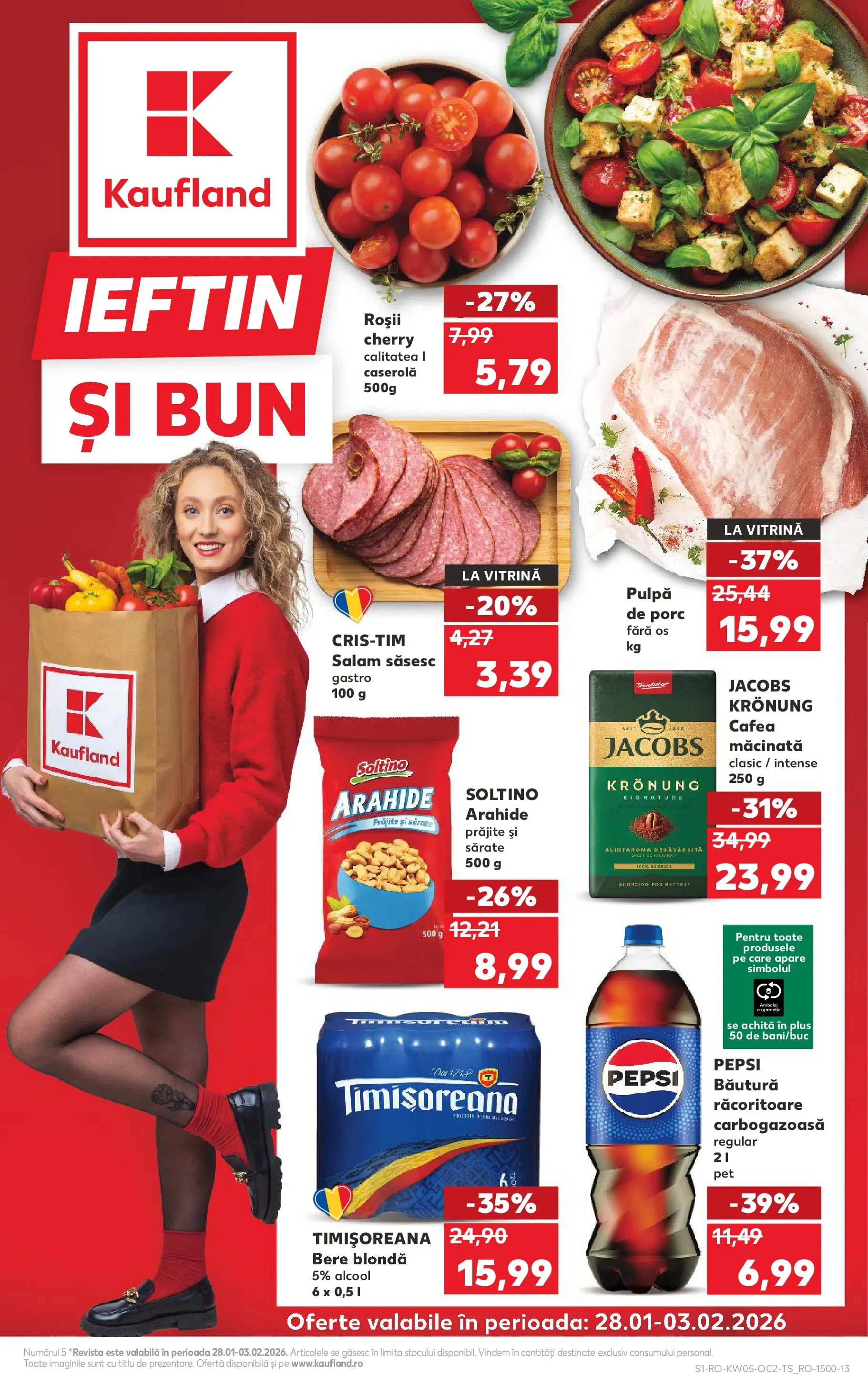 Catalog Kaufland - Baia Mare 28.01.2026 - Revista si Oferta | Pagină: 1 | Produse: Arahide, Köpek çiti, Cafea, Bere