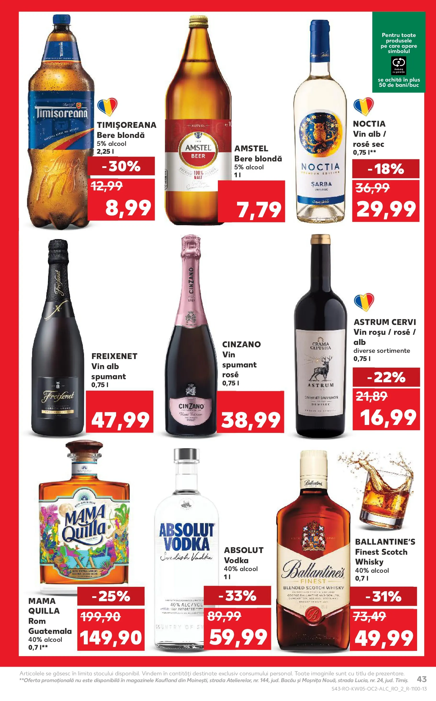 Catalog Kaufland - Arad 28.01.2026 - Revista si Oferta | Pagină: 43 | Produse: Ekmek tahtası, Vin, Rom, Vodka