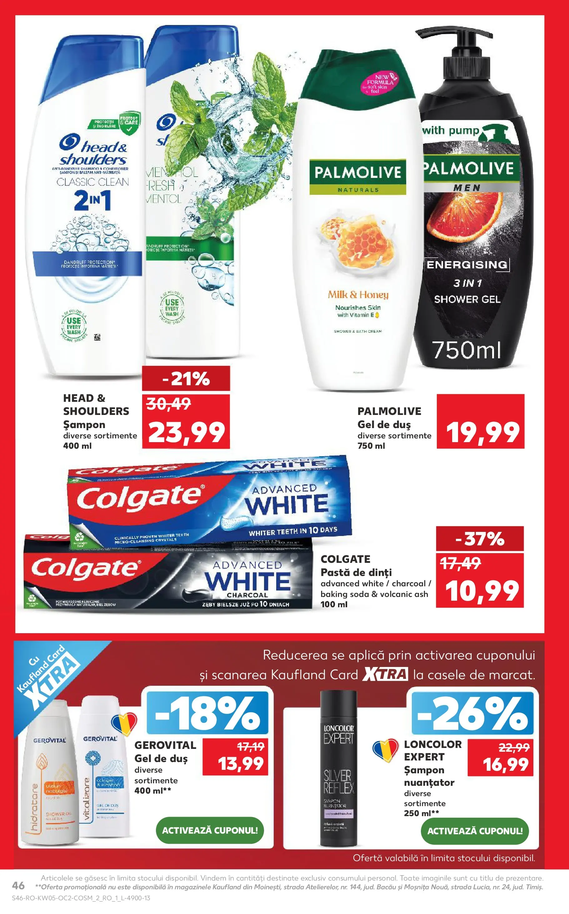 Catalog Kaufland - Brăila 28.01.2026 - Revista si Oferta | Pagină: 46 | Produse: Șampon, Balsam, Gel de duș, Pastă de dinți