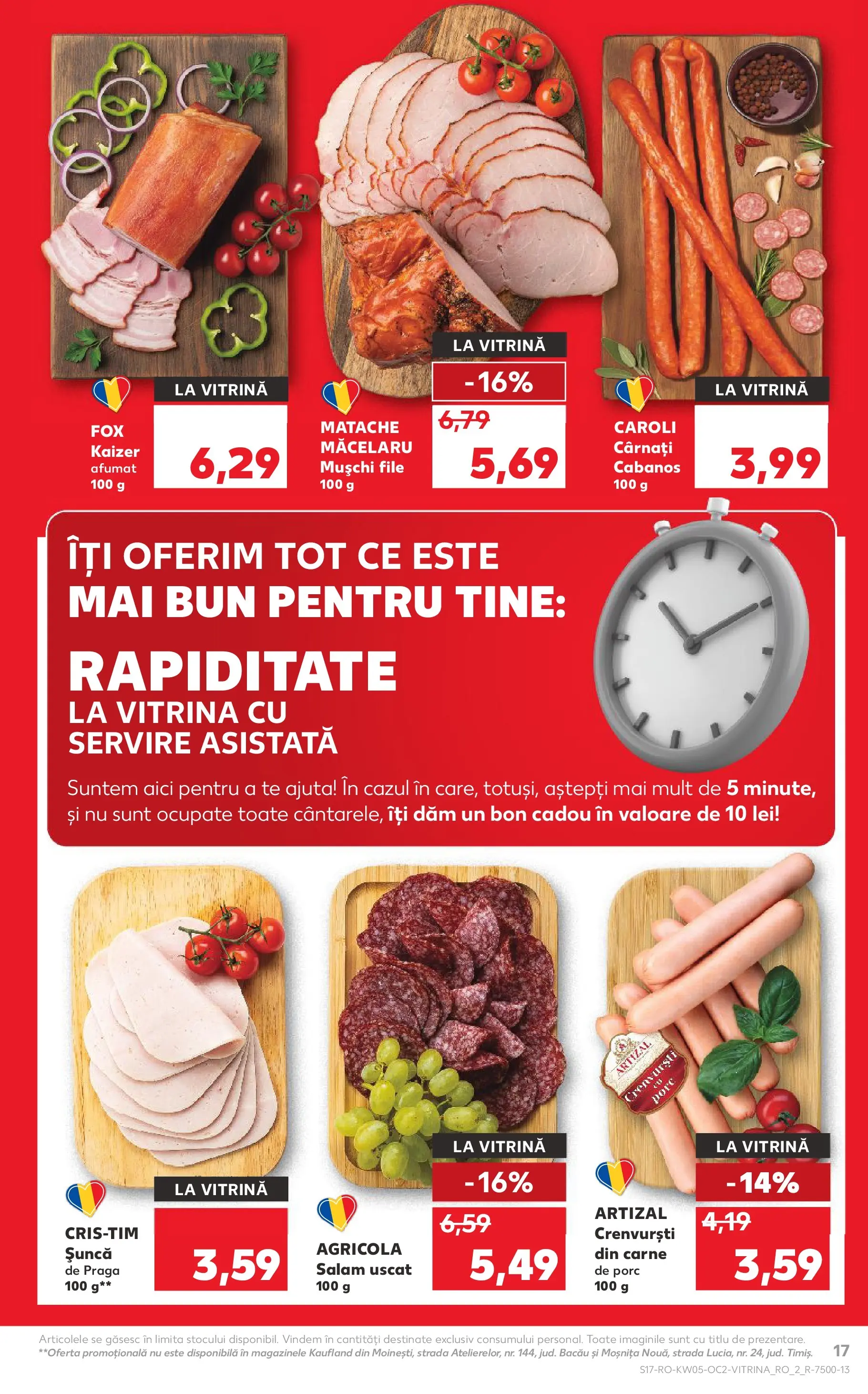 Catalog Kaufland - Viseu de Sus 28.01.2026 - Revista si Oferta | Pagină: 17 | Produse: Vitrină, Crenvurști, Salam, Carne De Porc