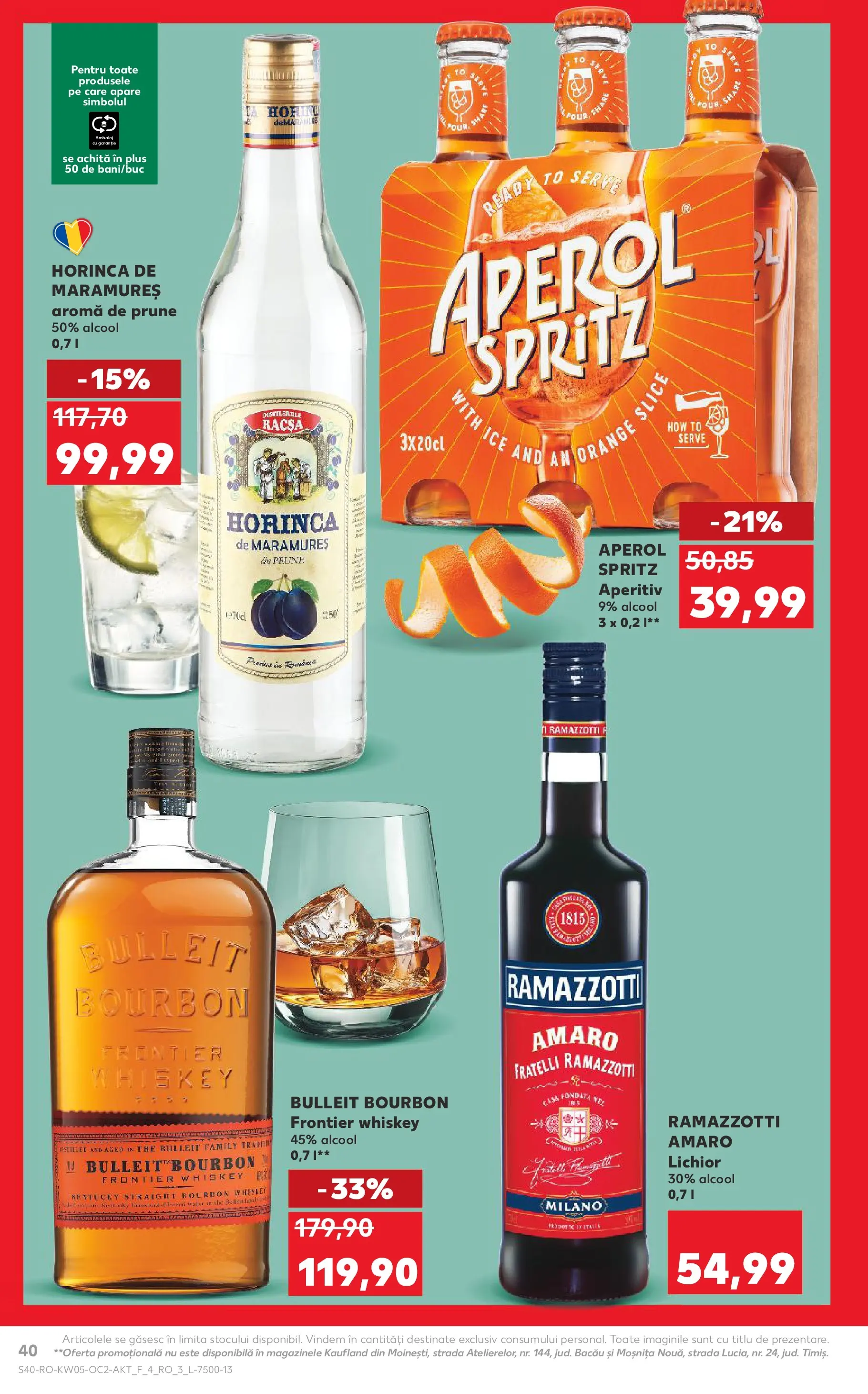 Catalog Kaufland - Viseu de Sus 28.01.2026 - Revista si Oferta | Pagină: 40 | Produse: Lichior, Prune, Bourbon, Whiskey