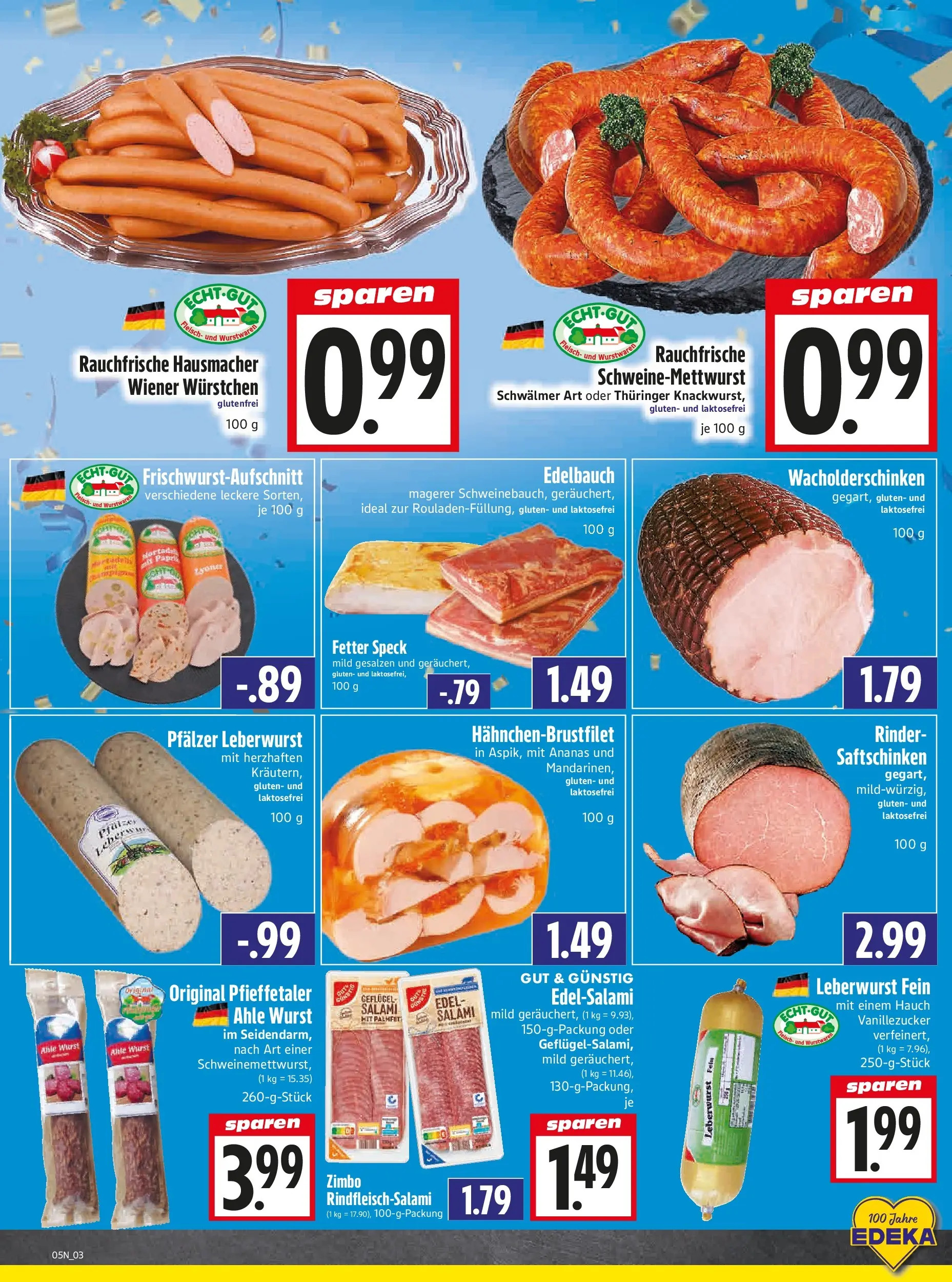 Entdecke - Edeka Hahner: Wochenangebote (ab 25.01.2026) zum Blättern | Seite: 5 | Produkte: Wiener wurstchen, Ananas, Salami, Fleisch