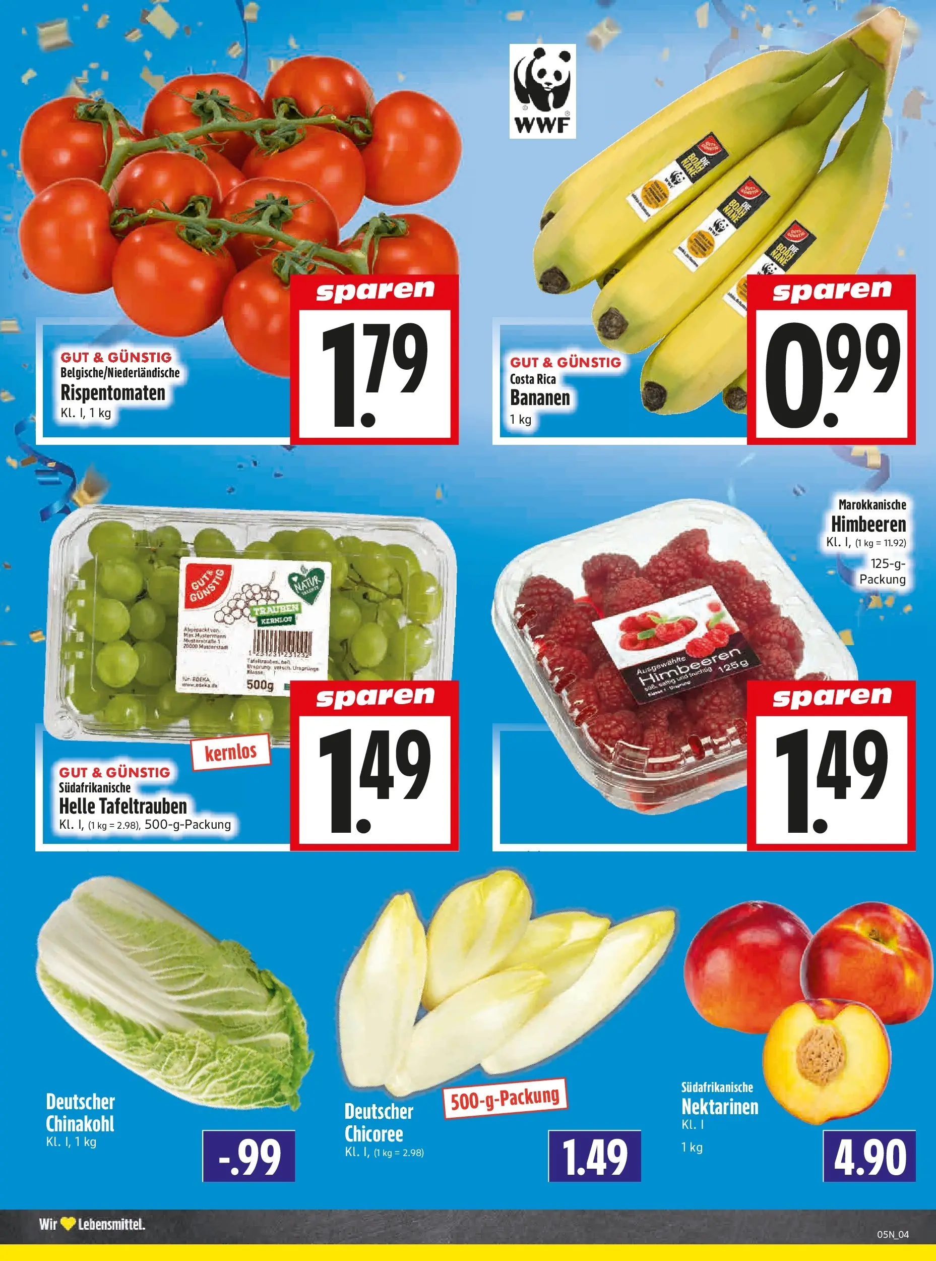 Entdecke - Edeka Hahner: Wochenangebote (ab 25.01.2026) zum Blättern | Seite: 6 | Produkte: Nektarinen, Trauben, Bananen, Chinakohl