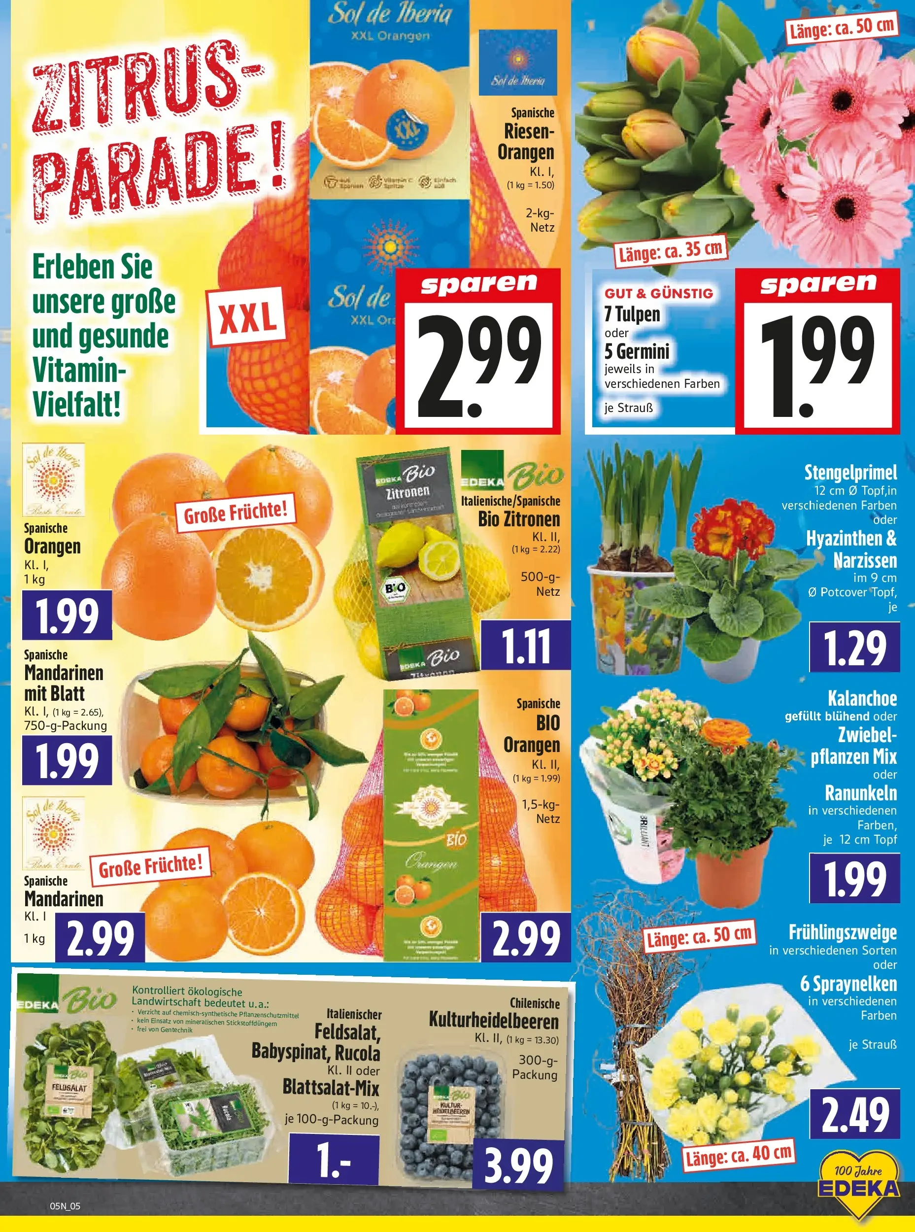 Entdecke - Edeka Hahner: Wochenangebote (ab 25.01.2026) zum Blättern | Seite: 7 | Produkte: Rucola, Mandarinen, Heidelbeeren, Zitronen