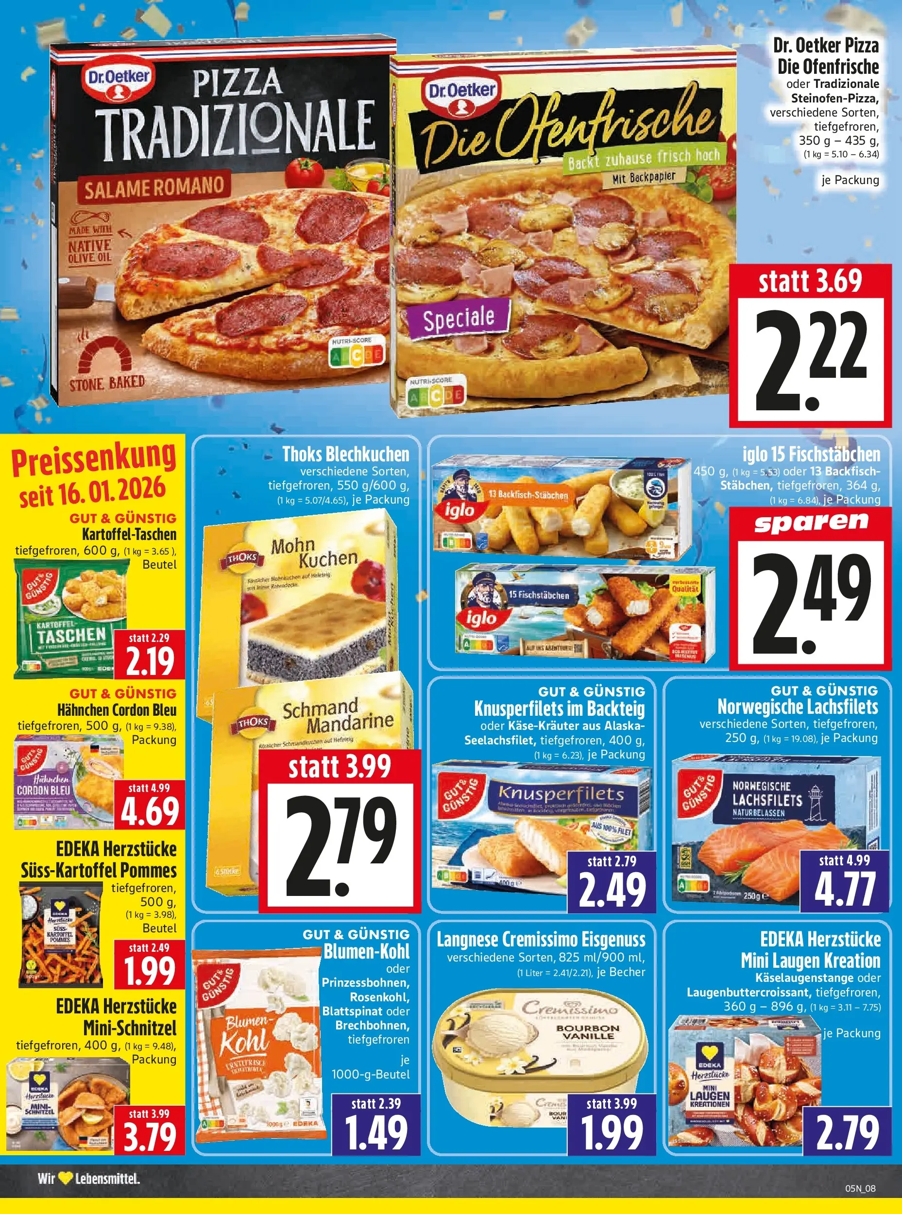 Entdecke - Edeka Hahner: Wochenangebote (ab 25.01.2026) zum Blättern | Seite: 10 | Produkte: Cremissimo, Ofenfrische, Blumenkohl, Kuchen