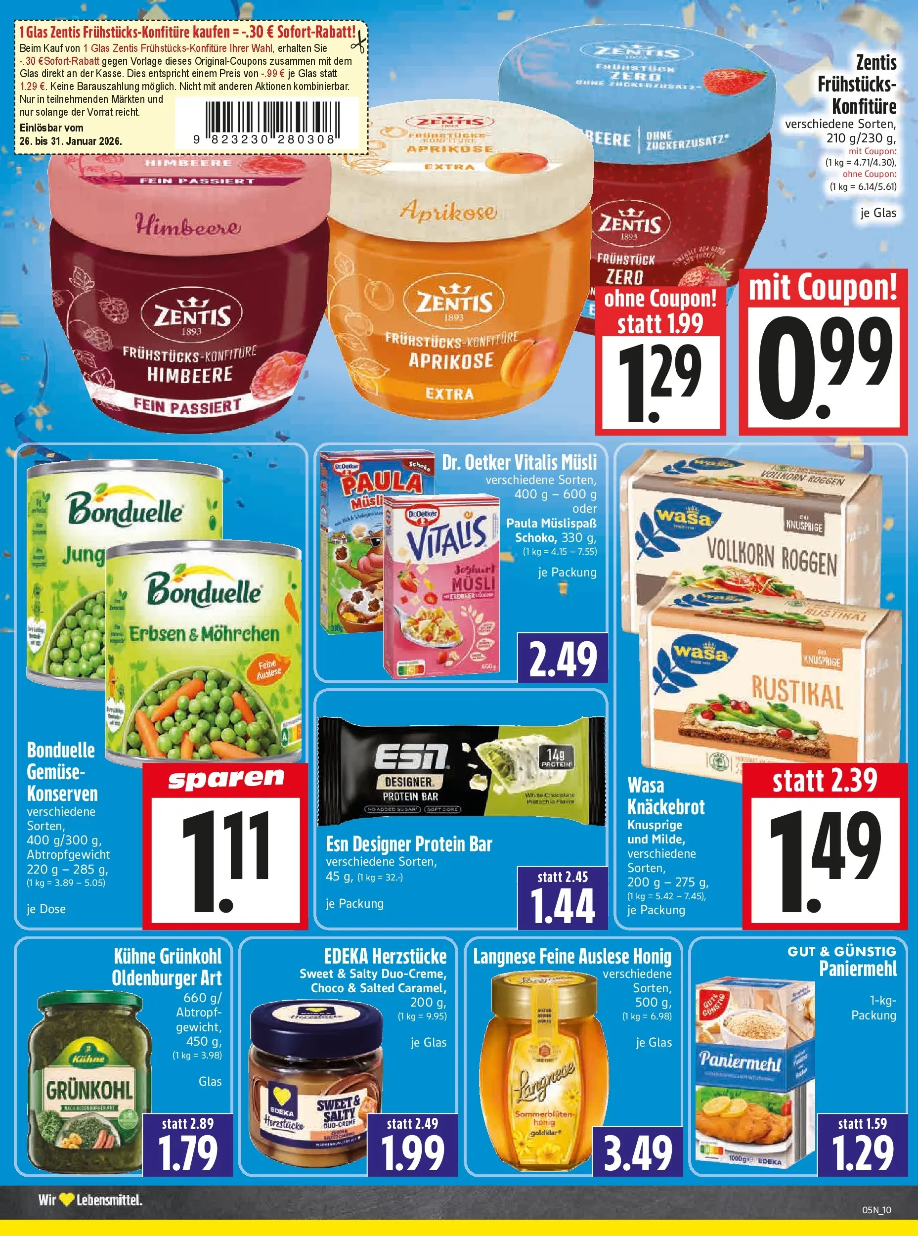 Entdecke - Edeka Hahner: Wochenangebote (ab 25.01.2026) zum Blättern | Seite: 12 | Produkte: Musli, Langnese, Joghurt, Gemüse