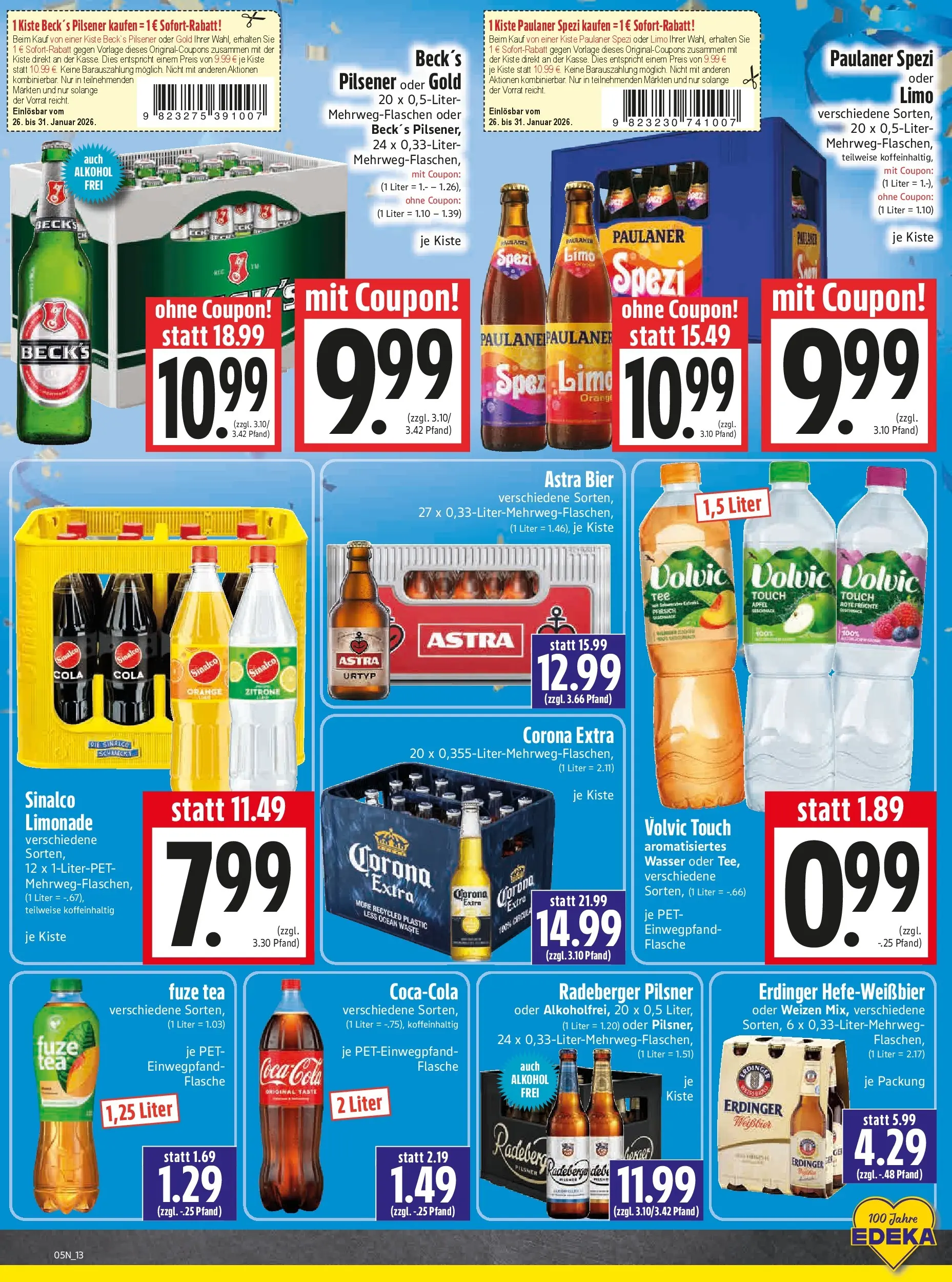 Entdecke - Edeka Hahner: Wochenangebote (ab 25.01.2026) zum Blättern | Seite: 15 | Produkte: Sinalco, Cola, Äpfel, Astra