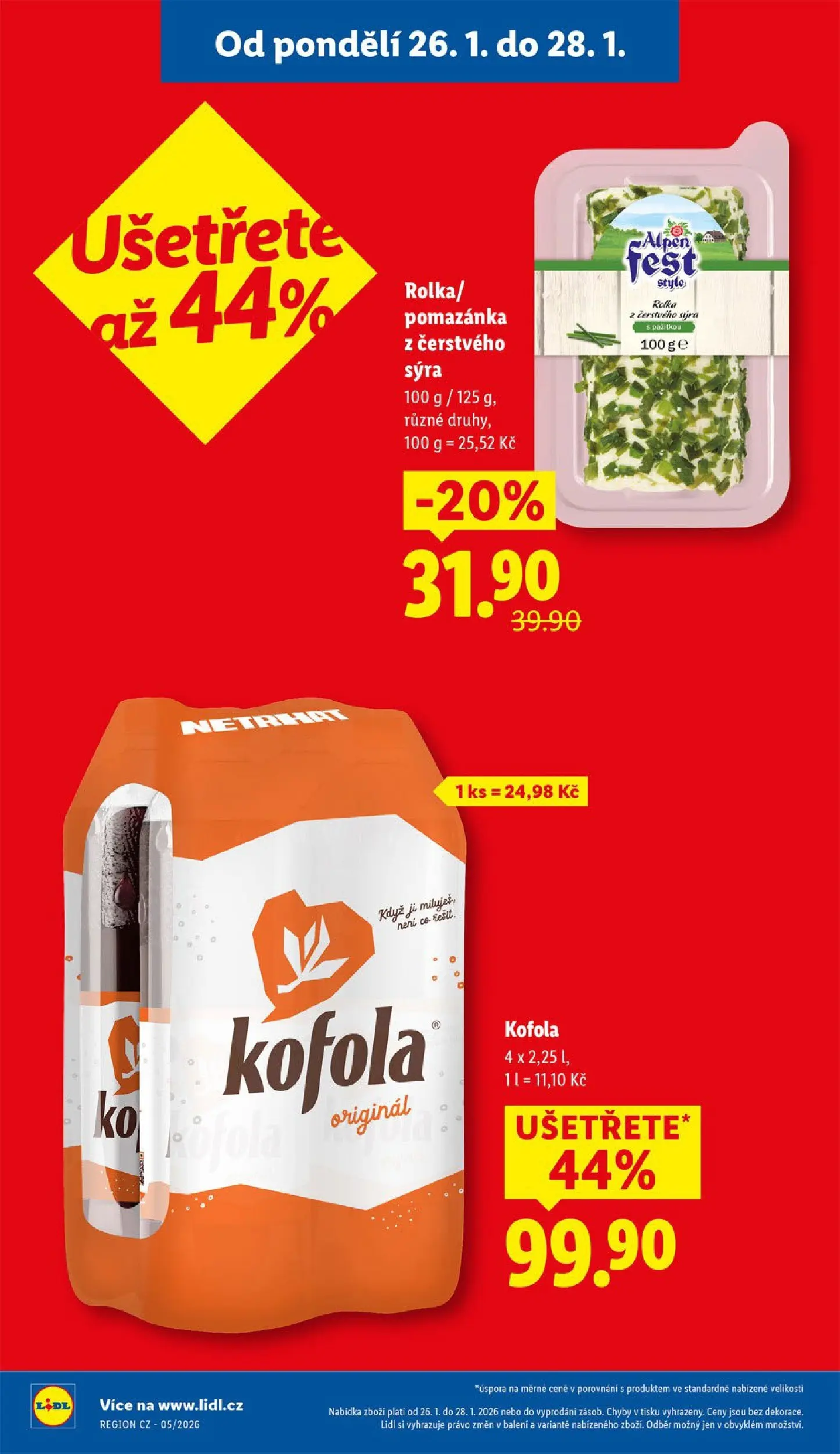 Lidl leták od 25.01.2026 - Nový akční leták | Strana: 4 | Produkty: Pomazánka, Kofola