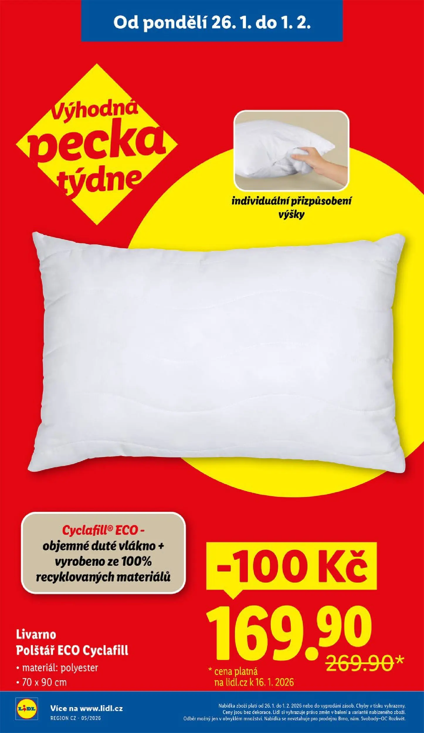 Lidl leták od 25.01.2026 - Nový akční leták | Strana: 6 | Produkty: Polštář