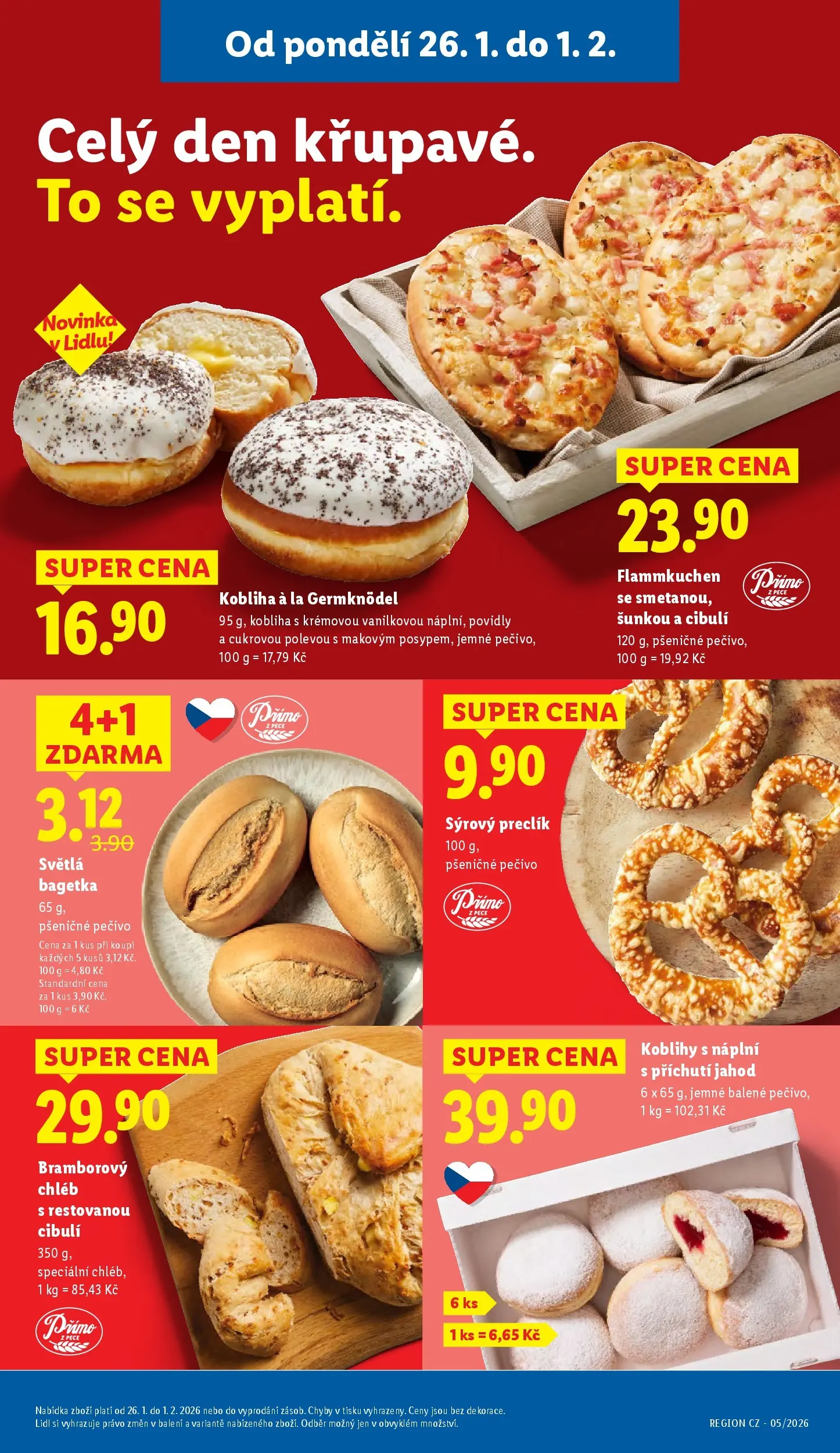 Lidl leták od 25.01.2026 - Nový akční leták | Strana: 9 | Produkty: Donut, Chléb, Pečivo